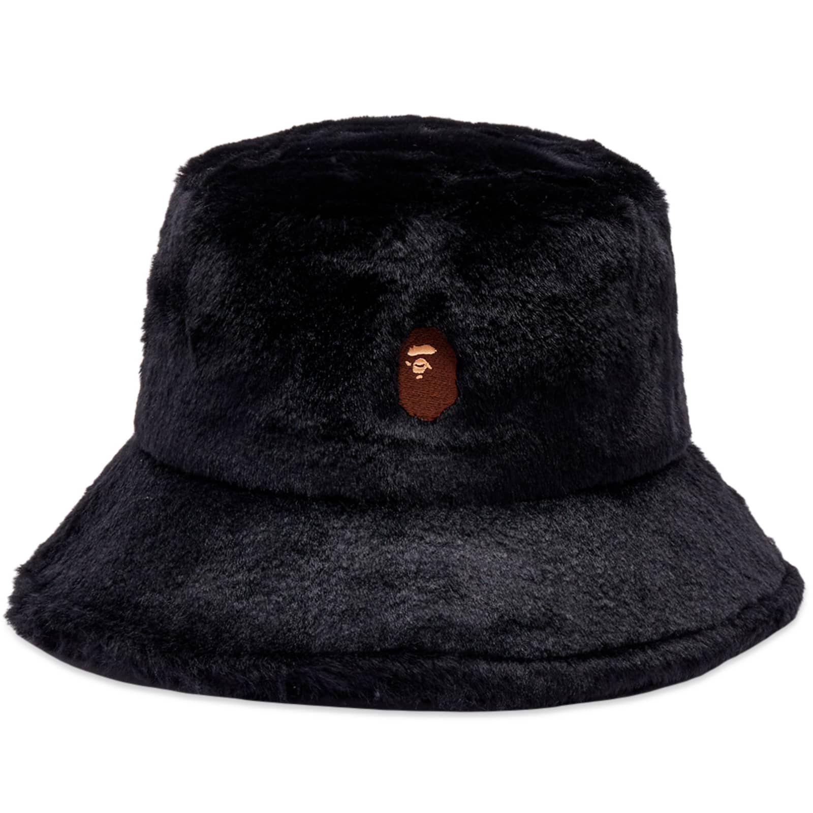 A Bathing Ape One Point Fur Bucket Hat Black END. (GB)