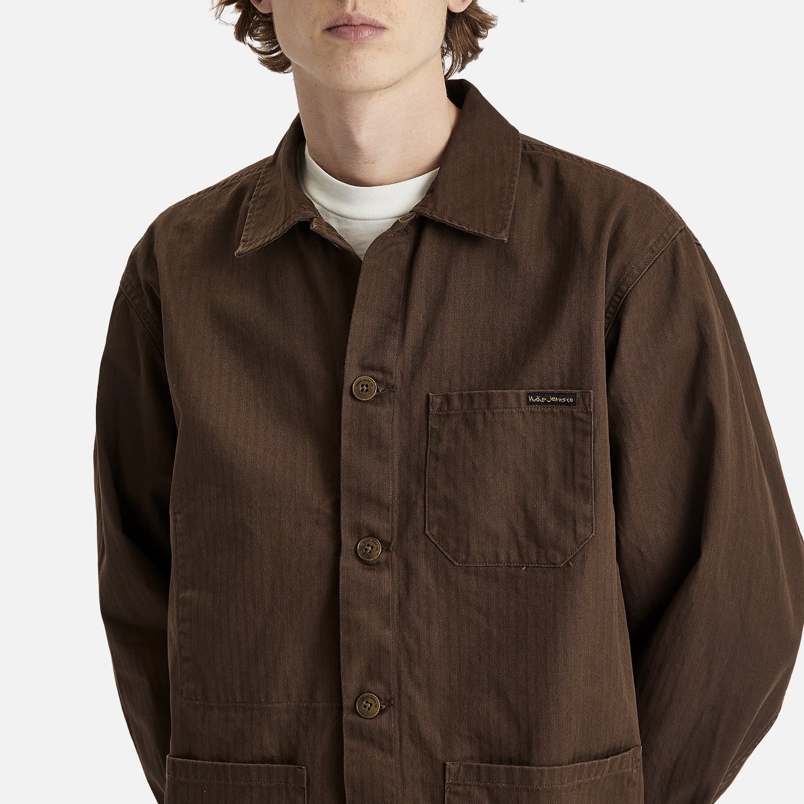 Nudie Jeans Co Buddy Herringbone Chore Jacket