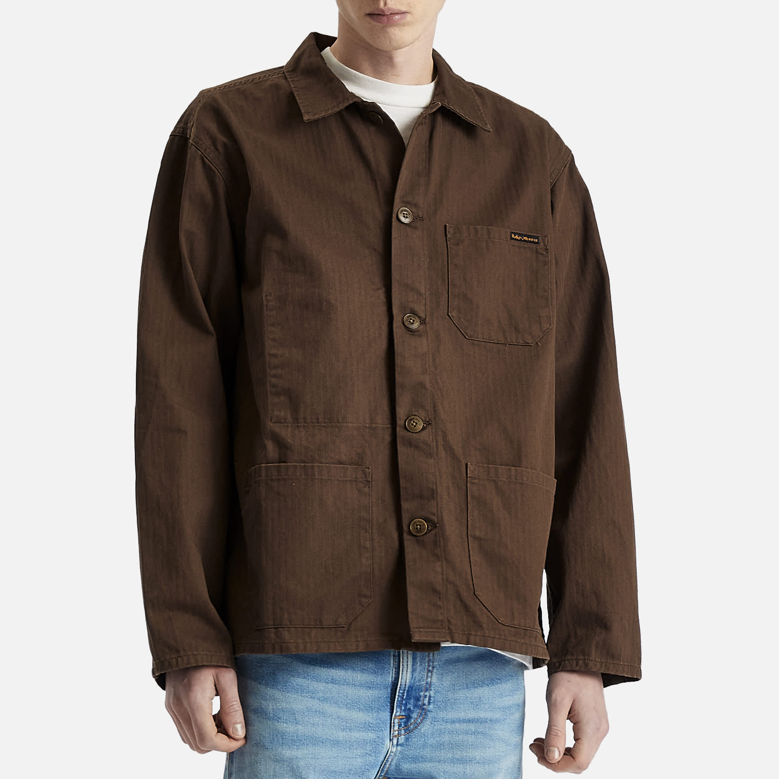Nudie Jeans Co Buddy Herringbone Chore Jacket
