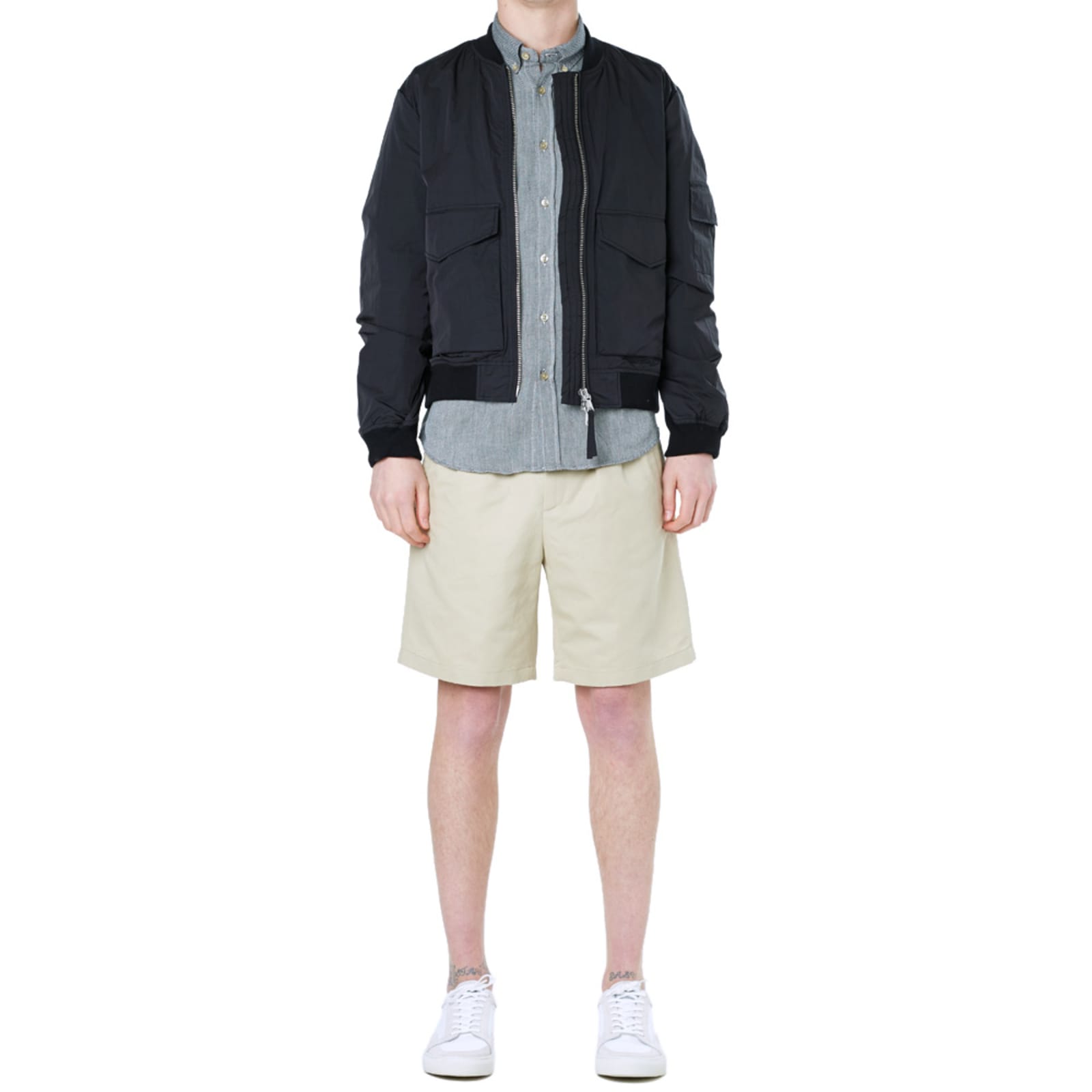 Our Legacy Patch Pocket Bomber Jacket Black Wave END. (US)