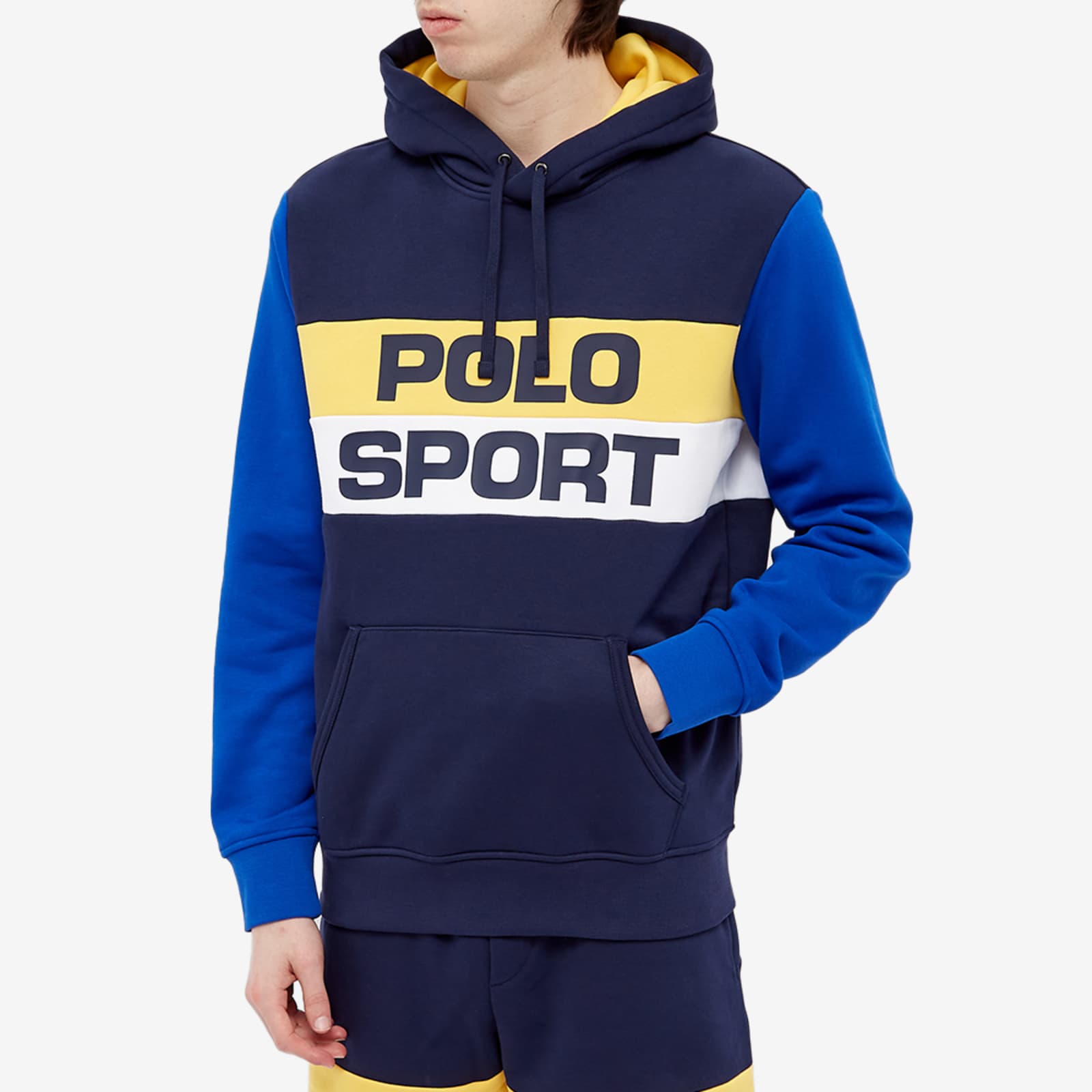 Polo Ralph Lauren Polo Sport Colour Block Popover Hoodie - Cruise Navy Multi