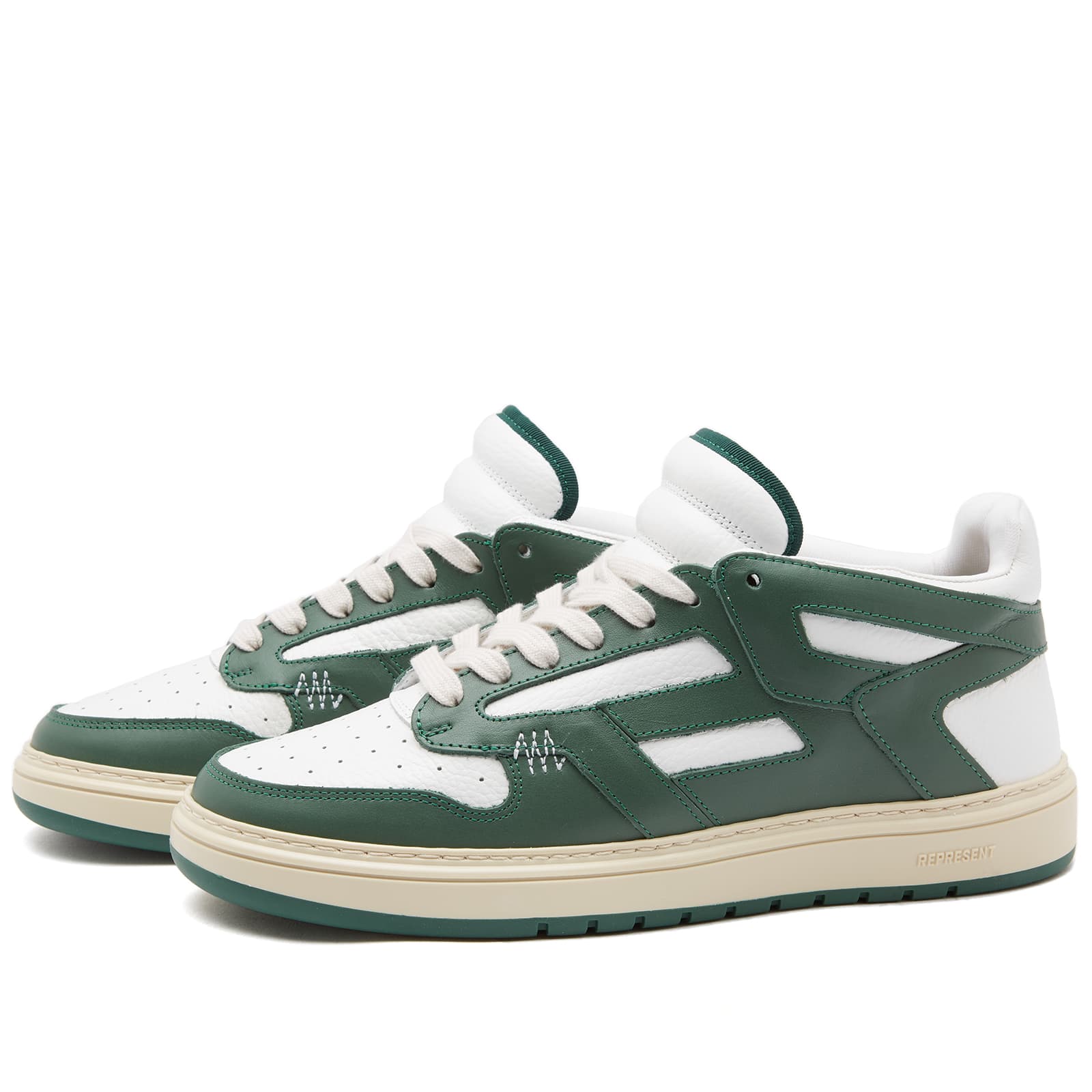 Represent Raptor Represent Reptor Low Sneaker Racing Green & Flat White | END. (US)