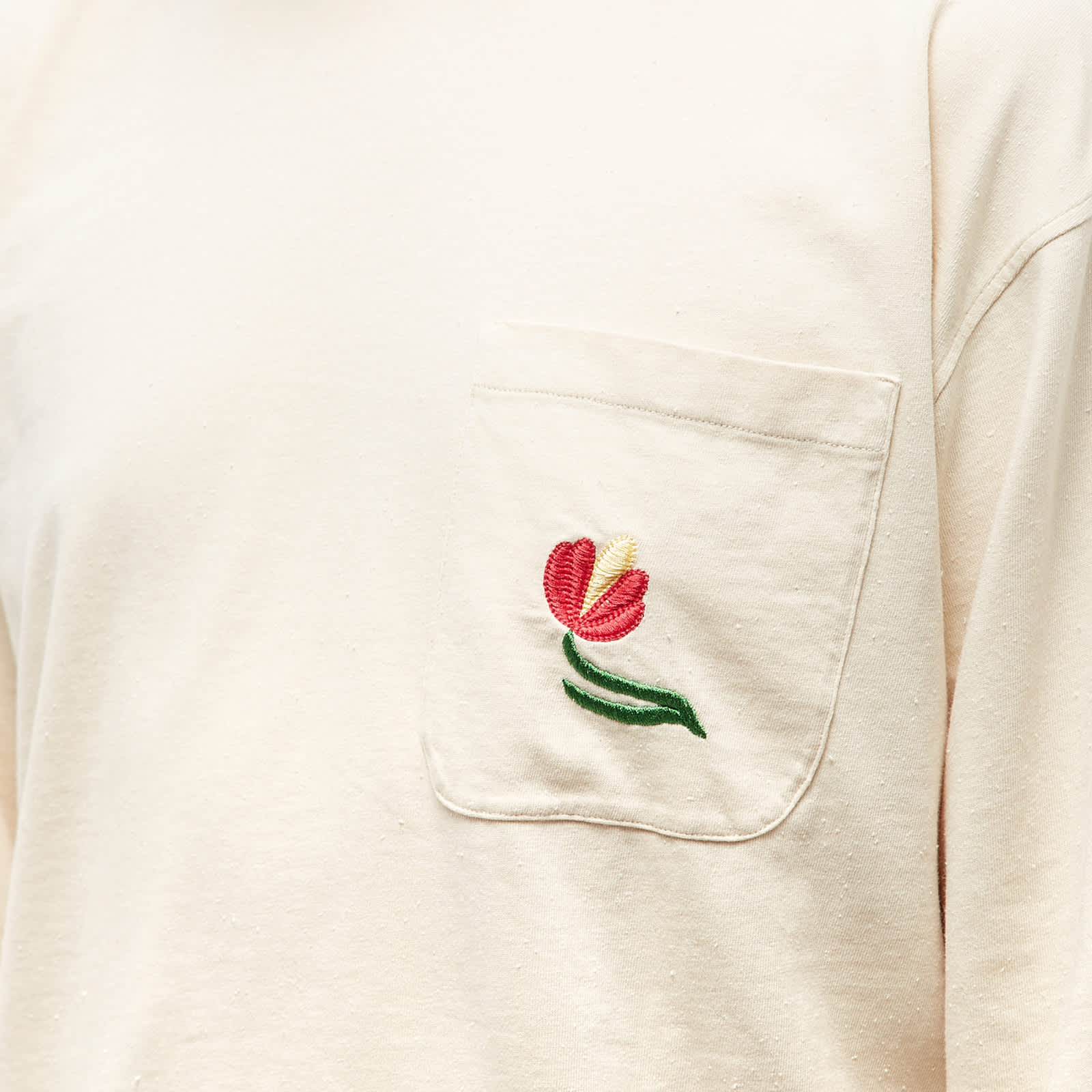 YMC Monterey Long Sleeve Tee Ecru END.