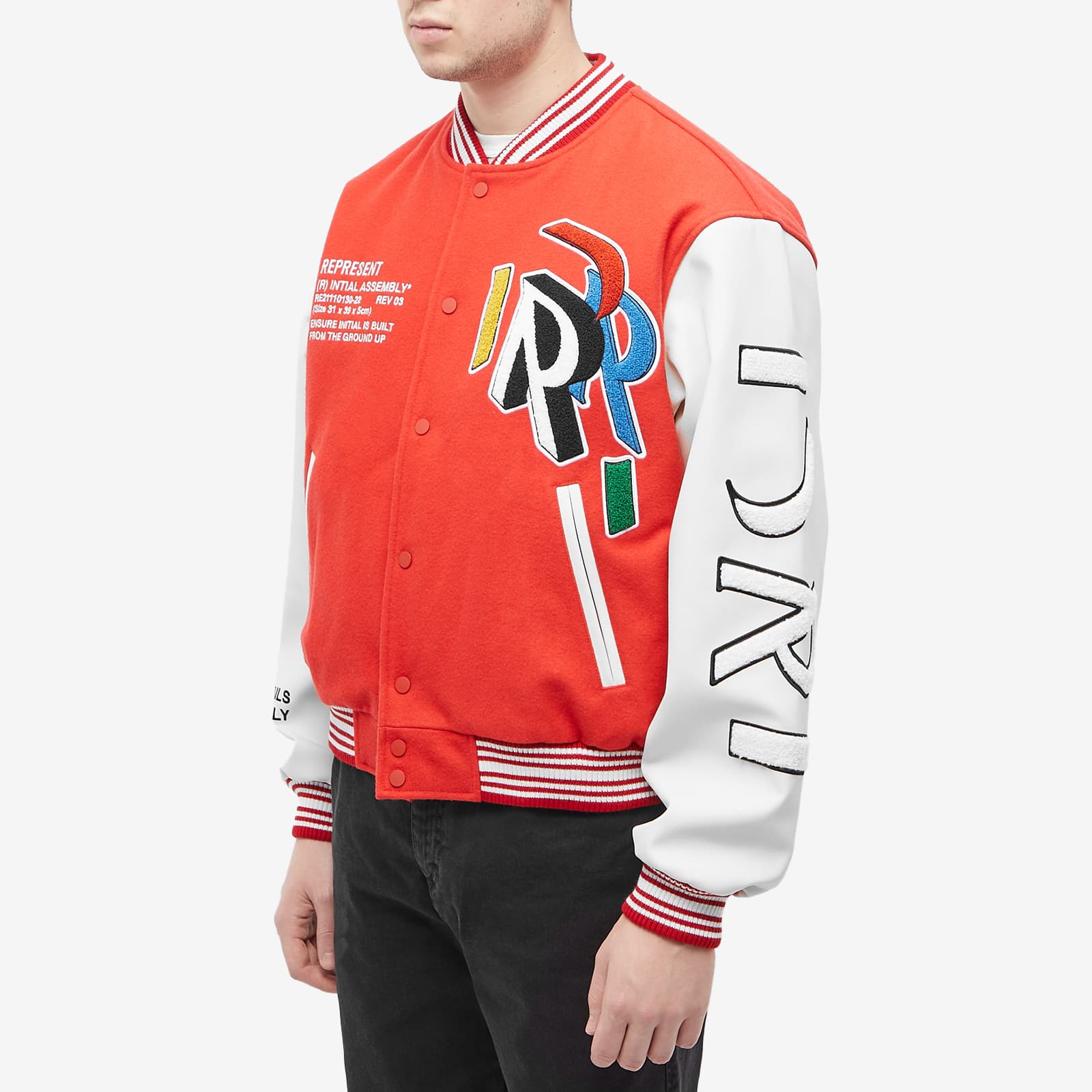 Represent Initial Varsity Jacket Burnt Red END.