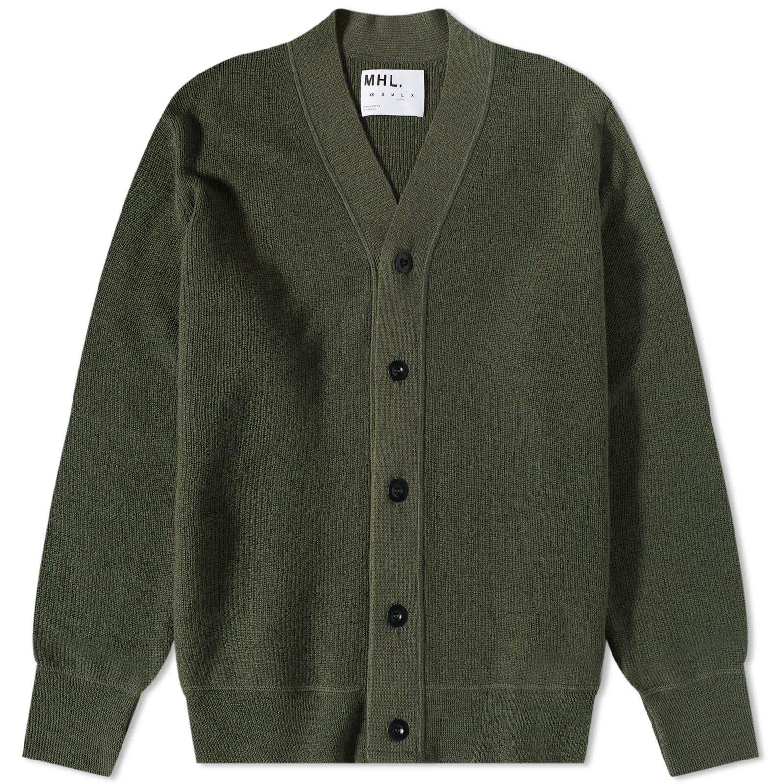 MHL by Margaret Howell Flatlock Cardigan Uniform Green END. (US)