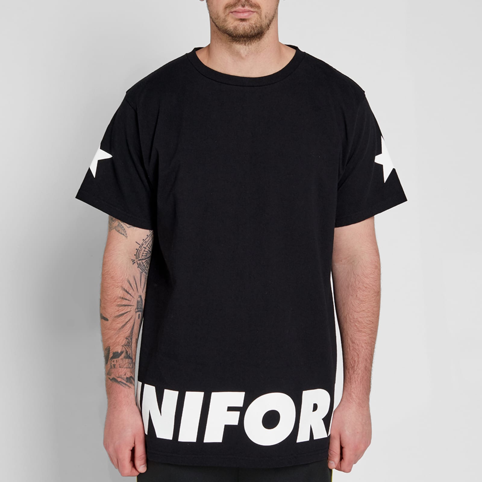 Uniform Experiment Sleeve Star Big Tee Black END. (HK)