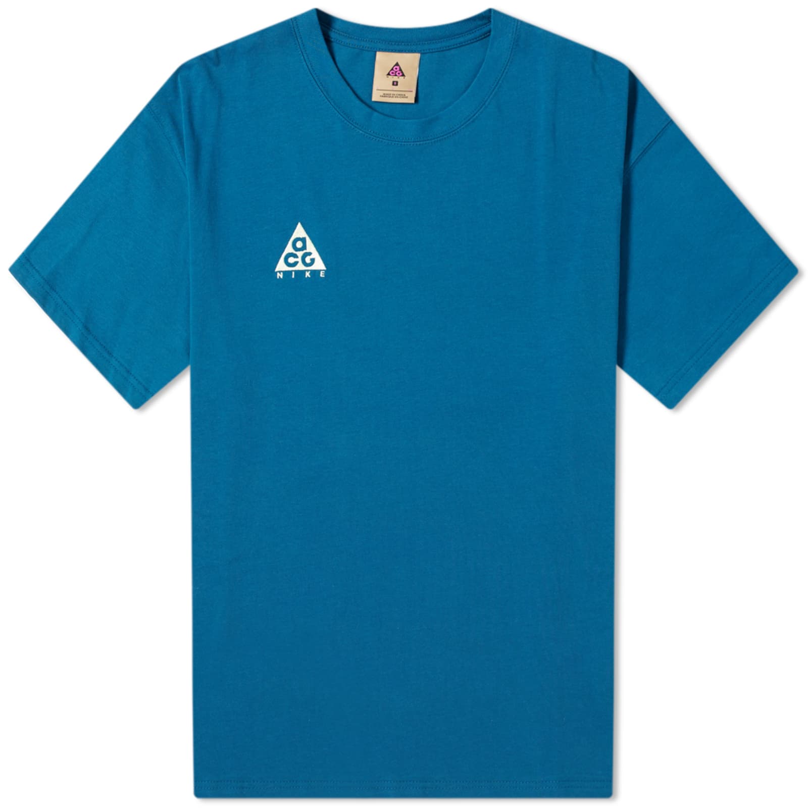 Nike ACG Logo Tee - Blue Force & Barely Volt