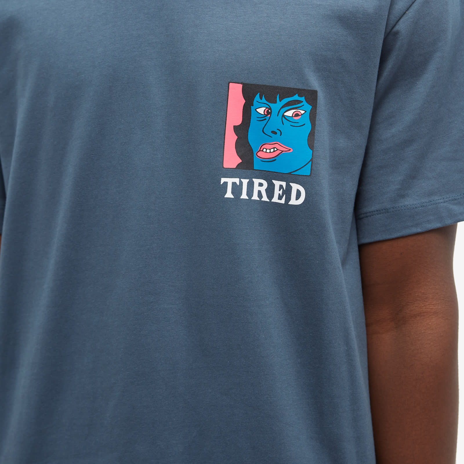 Tired Skateboards Thumb Down TShirt Orion Blue END. (GB)