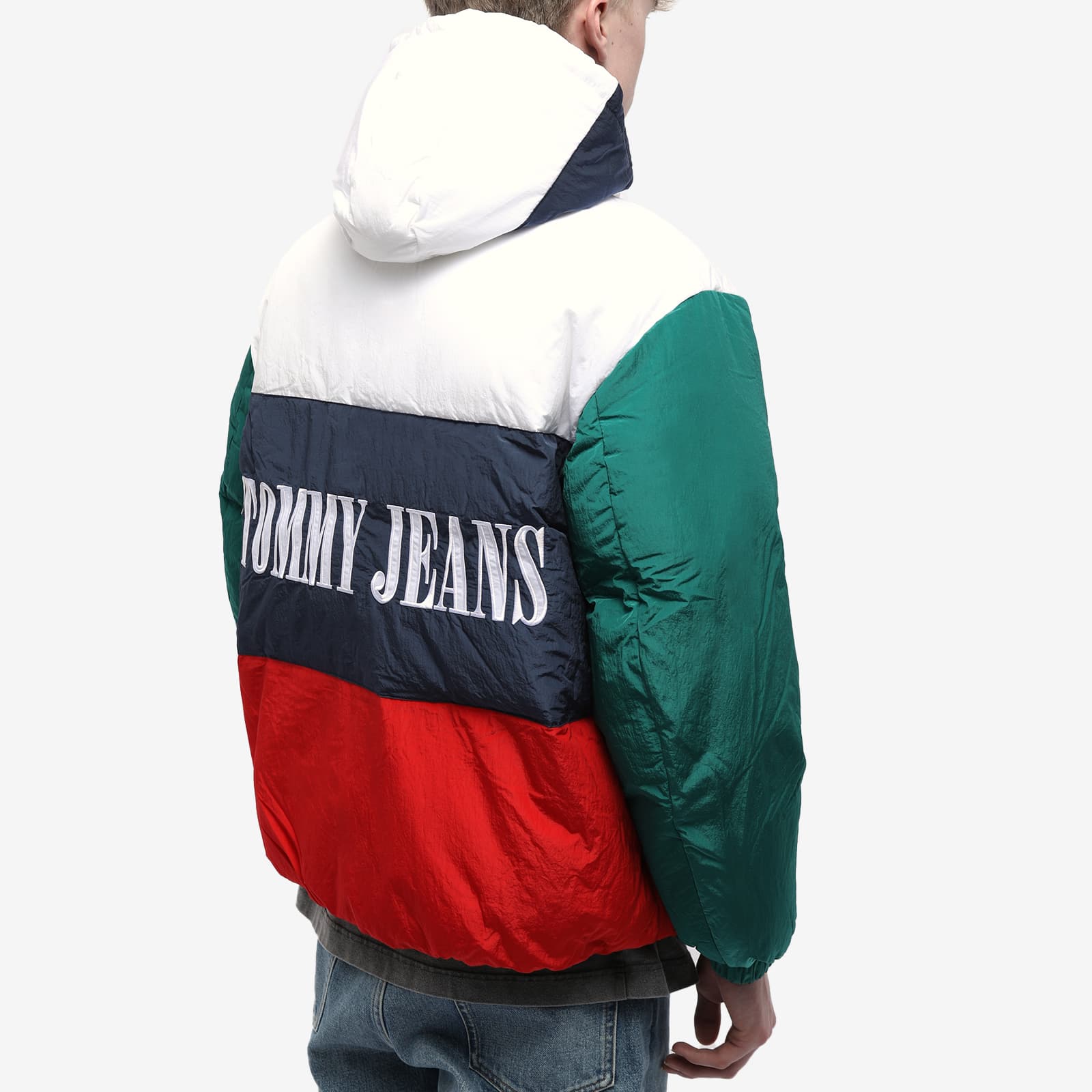 Tommy Jeans Archive Colour Block Puffer Jacket - White