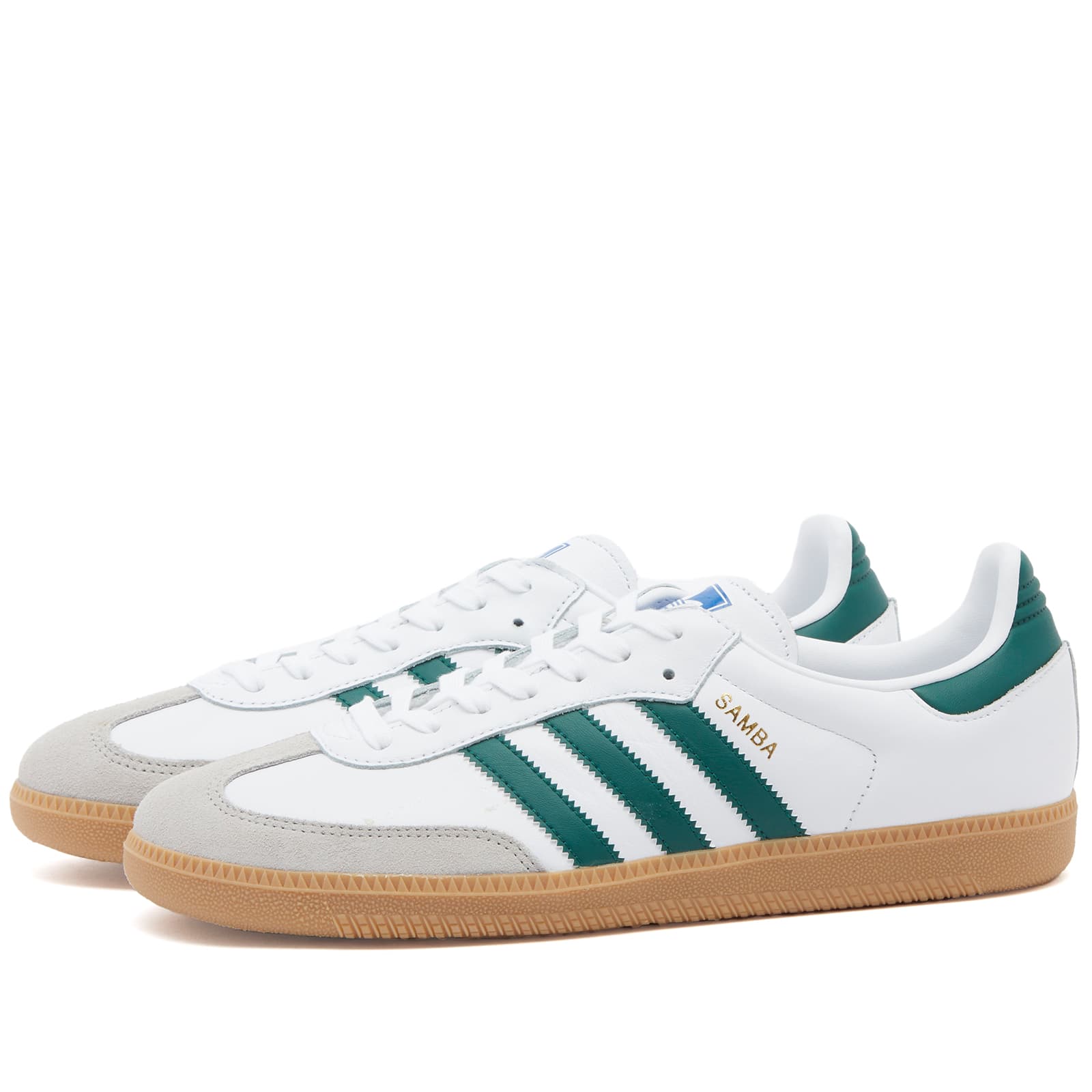 Adidas SAMBA OG - White, Collegiate Green & Gum 3