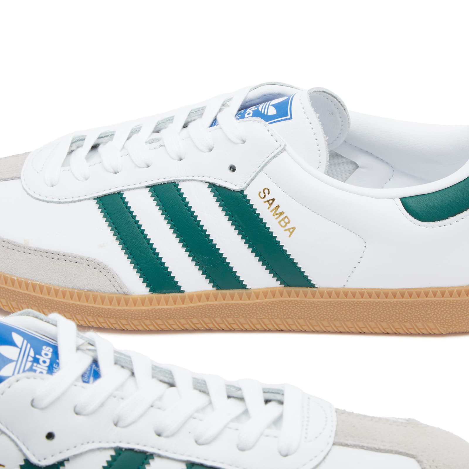 Adidas SAMBA OG - White, Collegiate Green & Gum 3