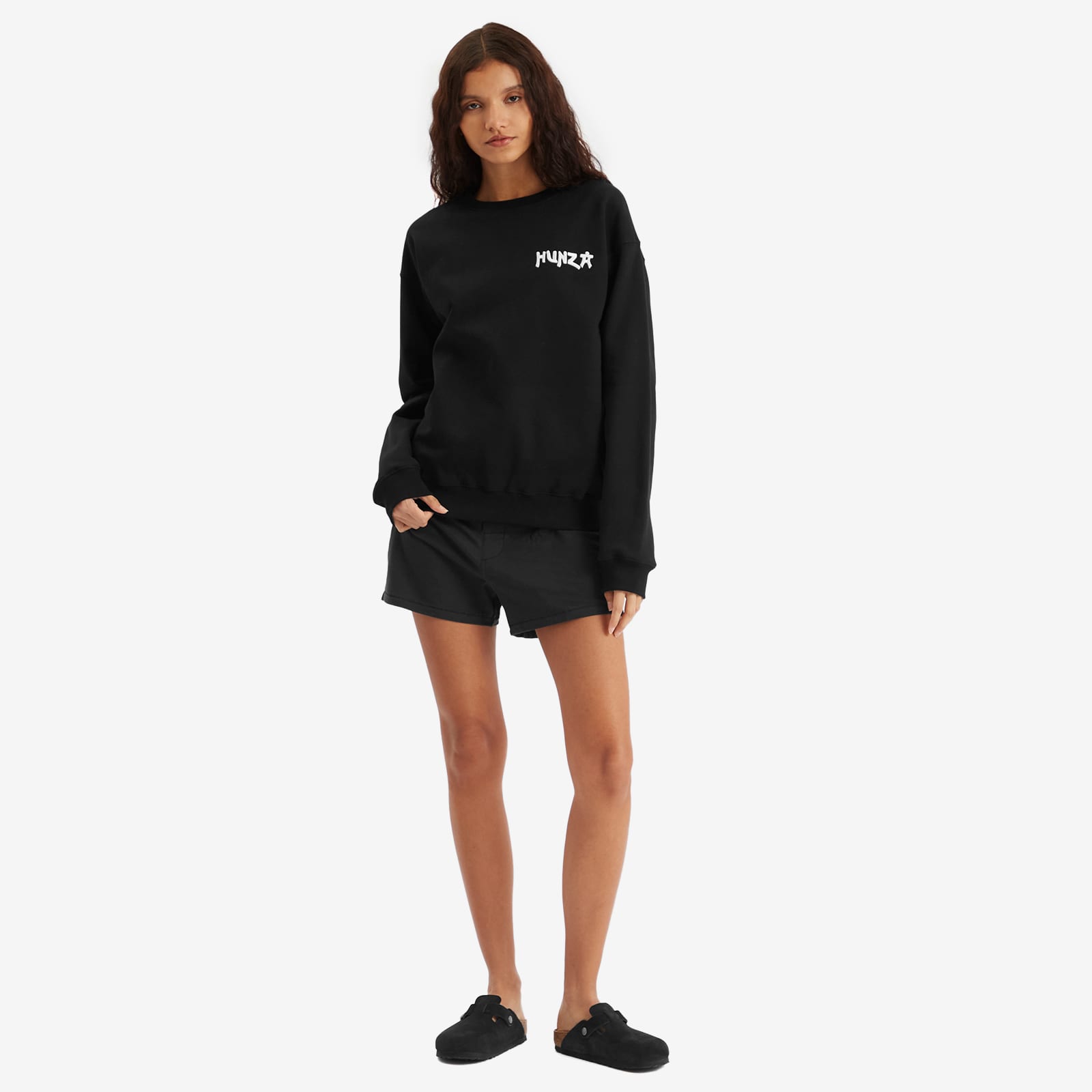 Hunza G 80s Logo Embroidered Sweater Presented by END. - Black