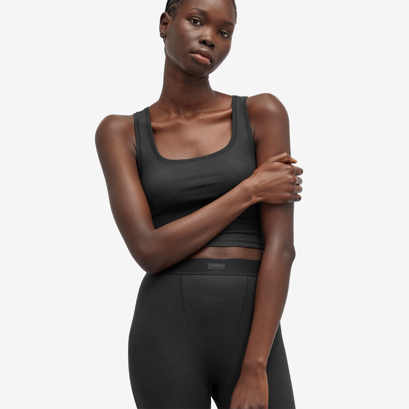 SKIMS Cotton Rib Legging Soot END. (KR)