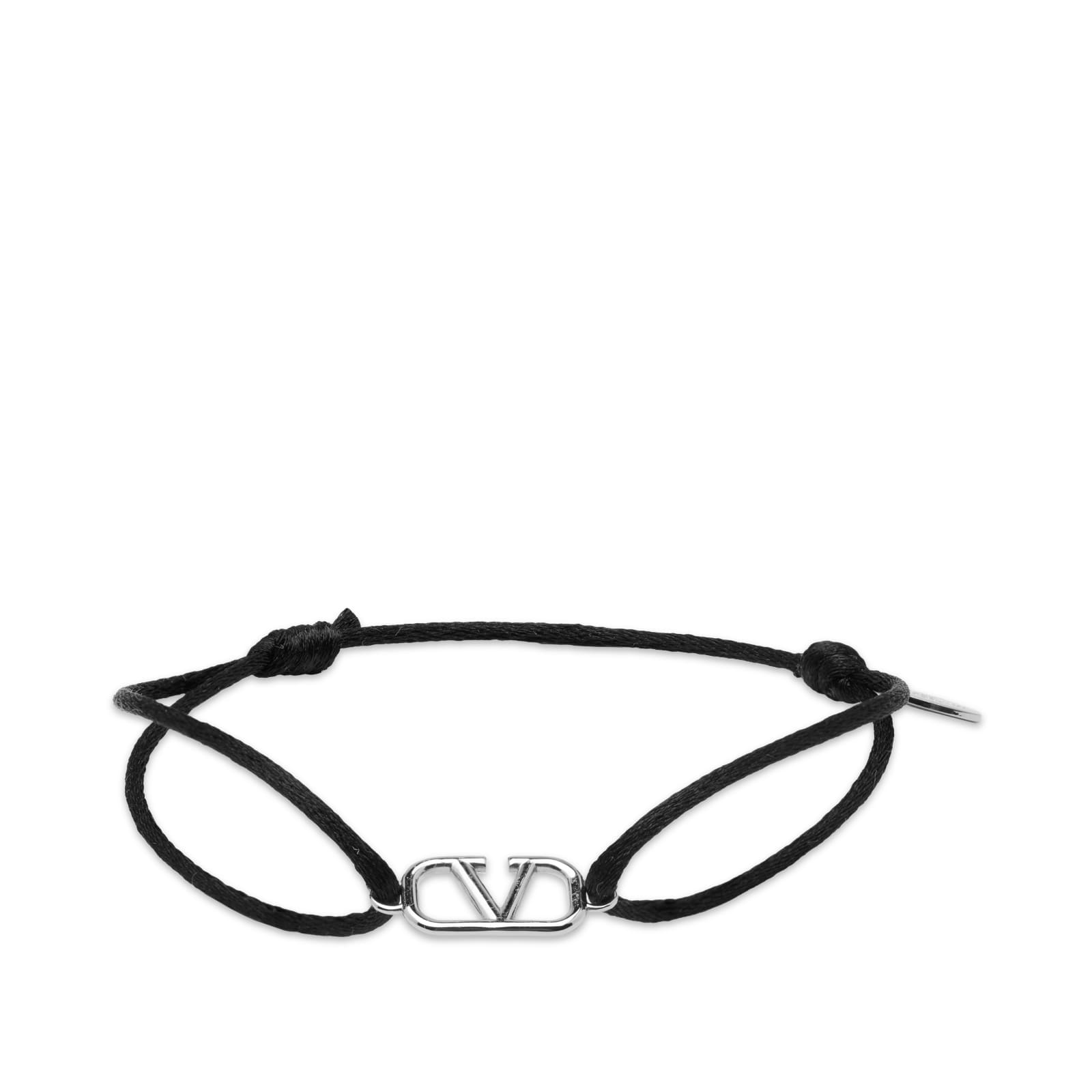 Valentino V Logo Bracelet Black END.
