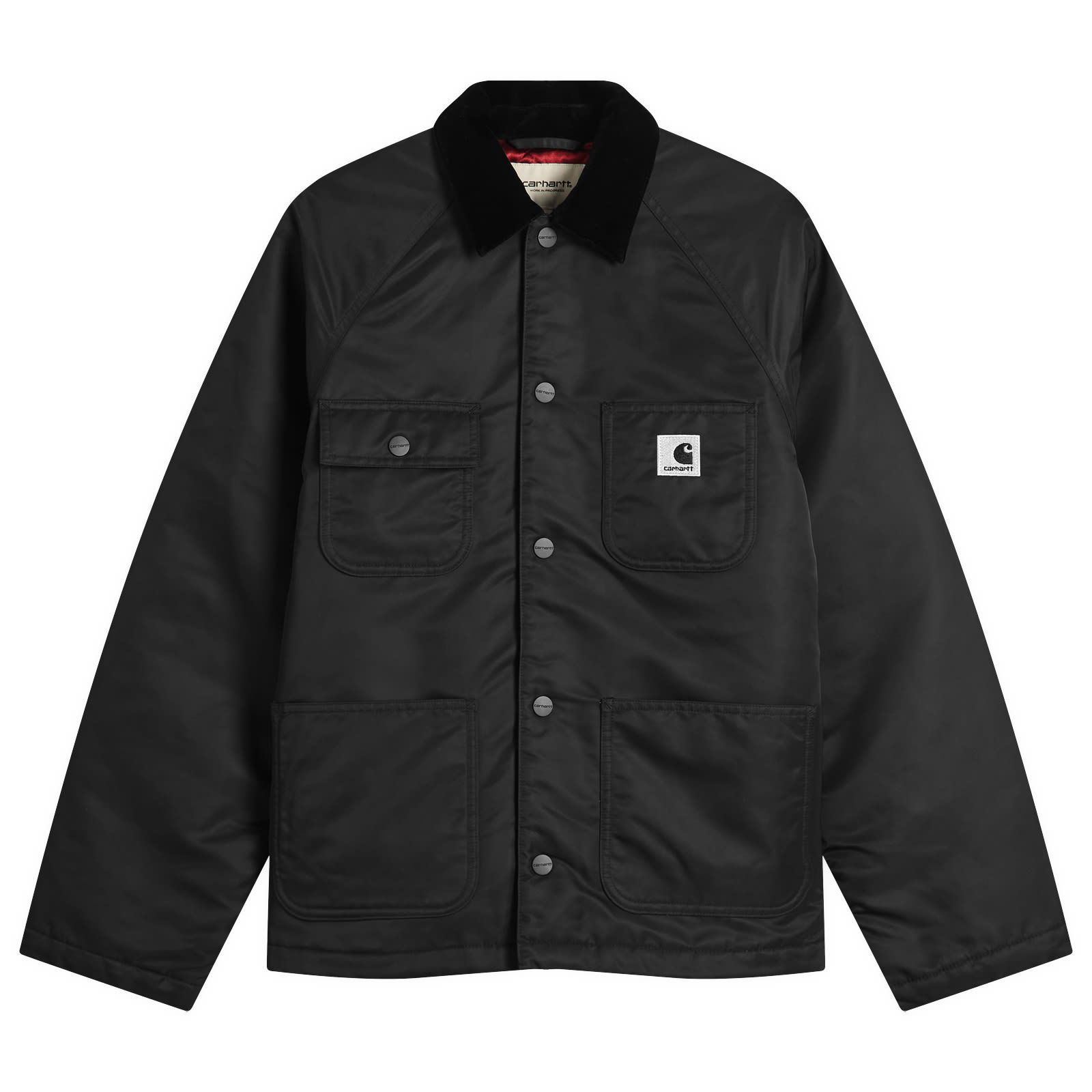Carhartt WIP Alumni Chore Coat - Black & Scarlet