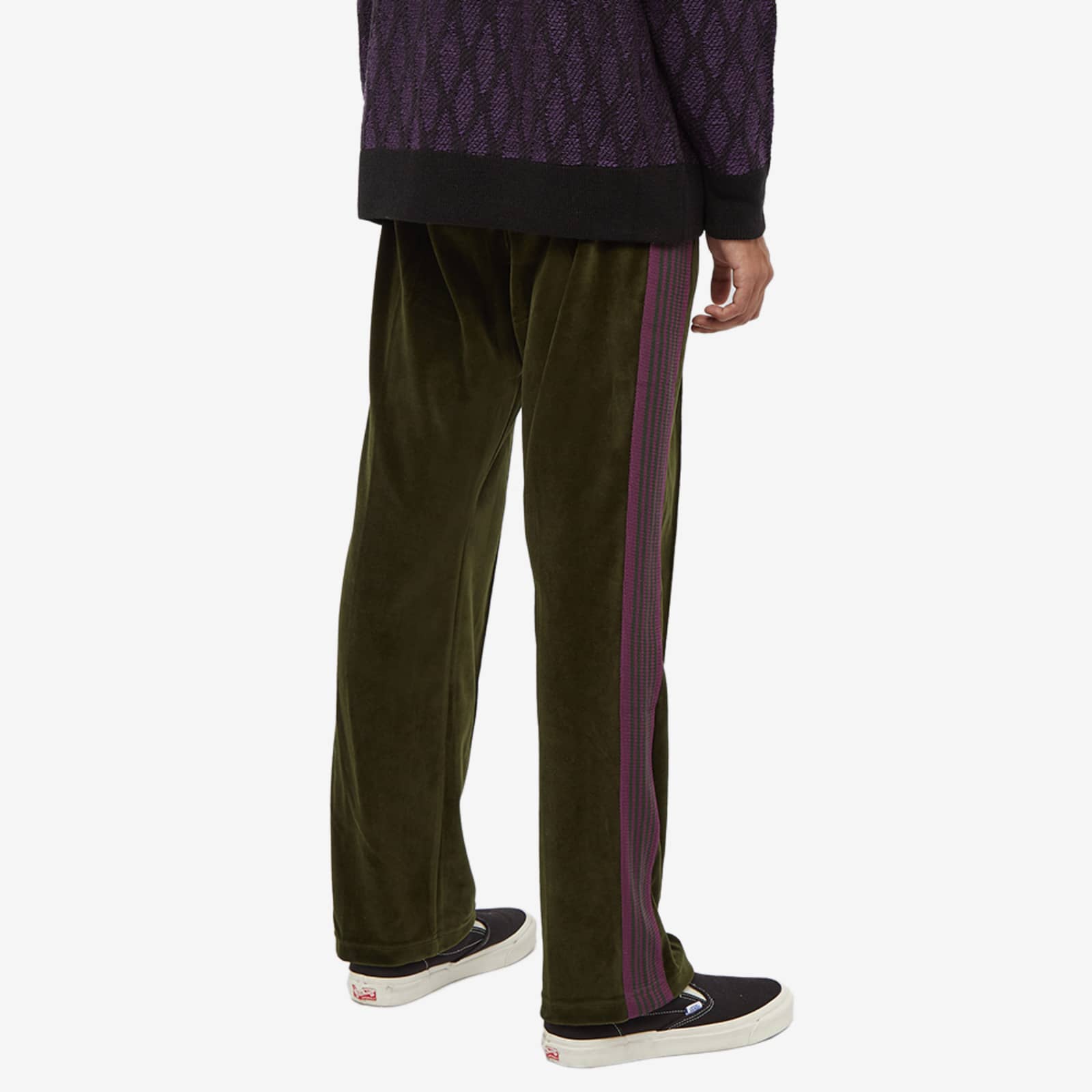 Needles Velour Narrow Track Pant Green END. (SE)