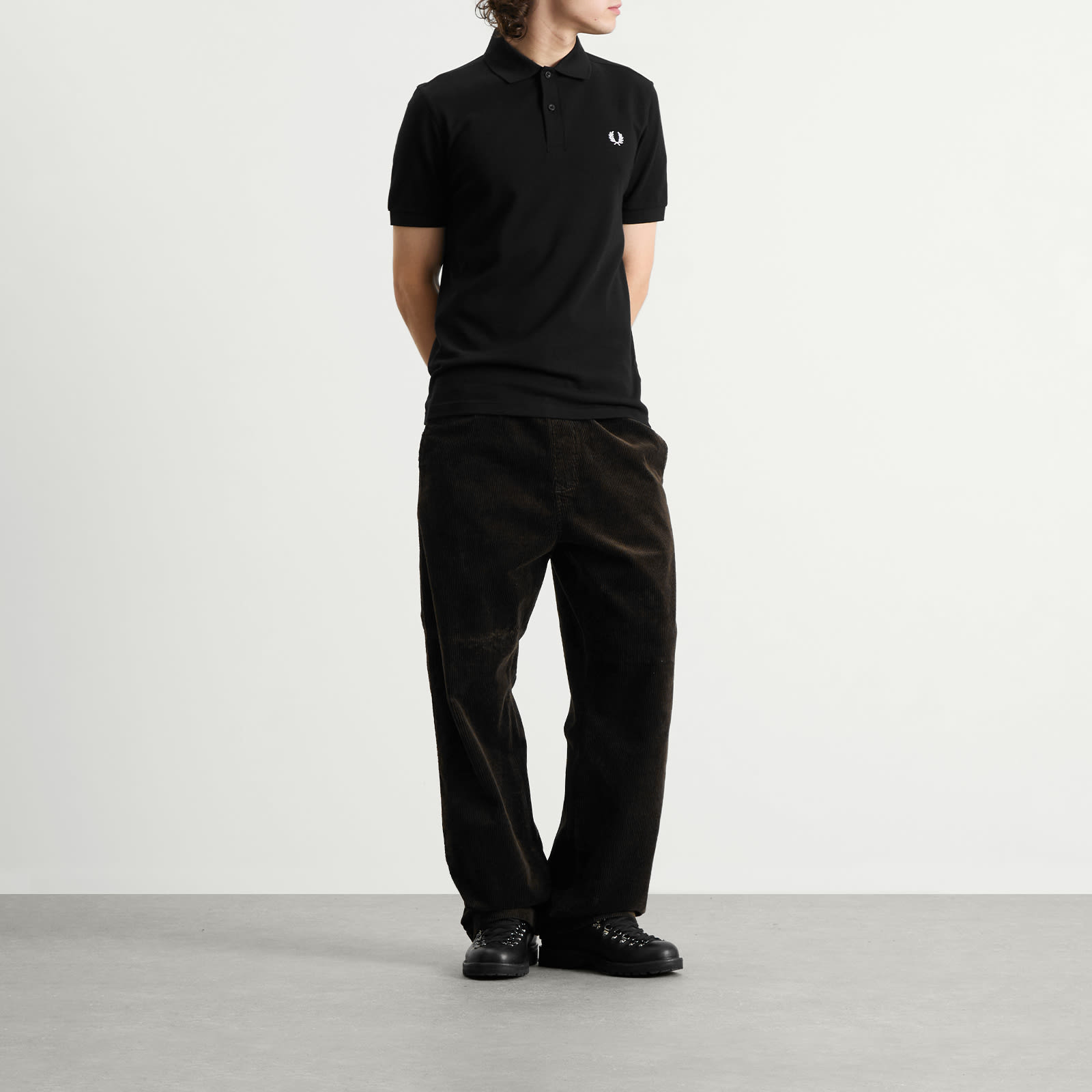 Fred Perry Plain Polo - Black & White