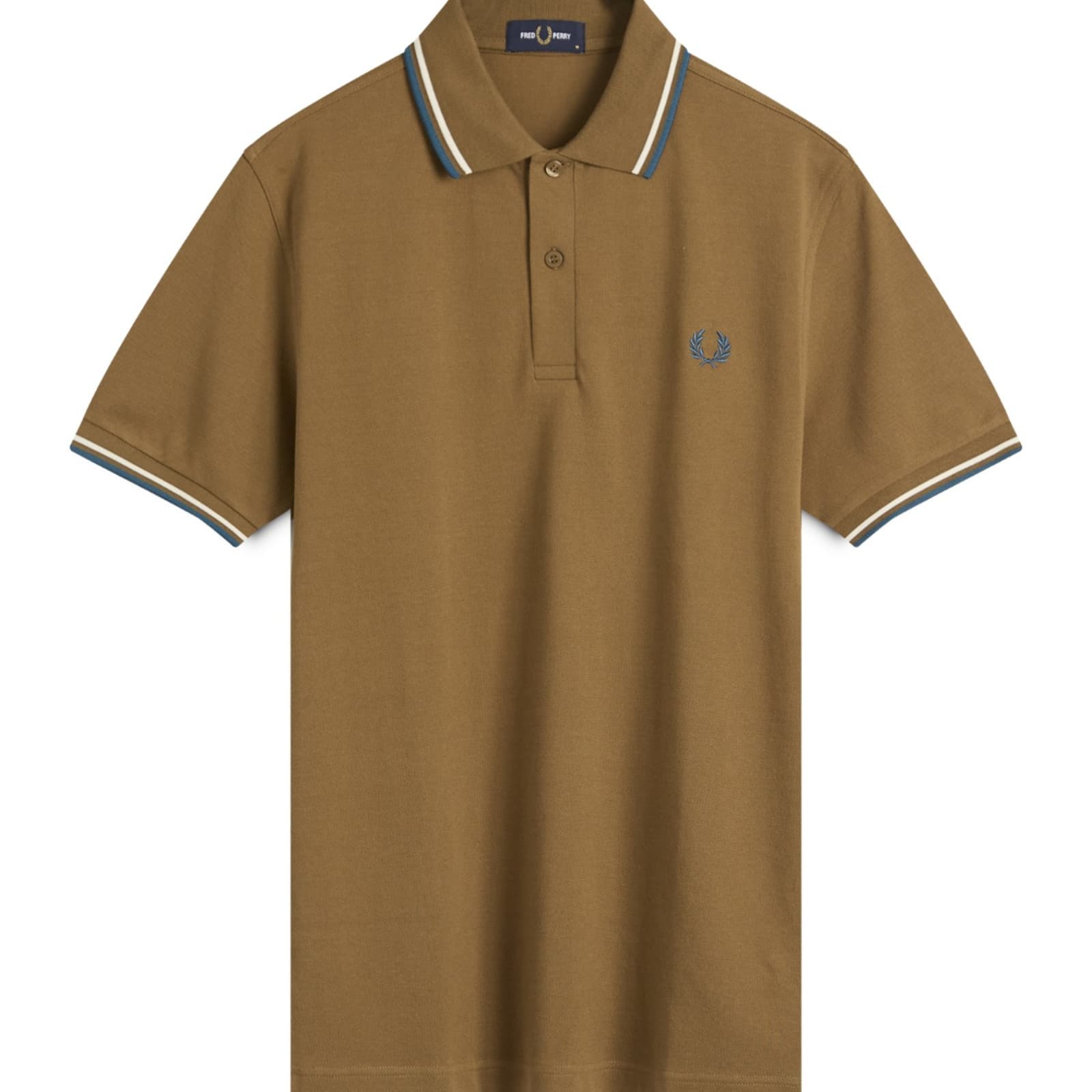 Fred Perry Twin Tipped Polo Shirt - Shdstn/Ecr/Dkpet