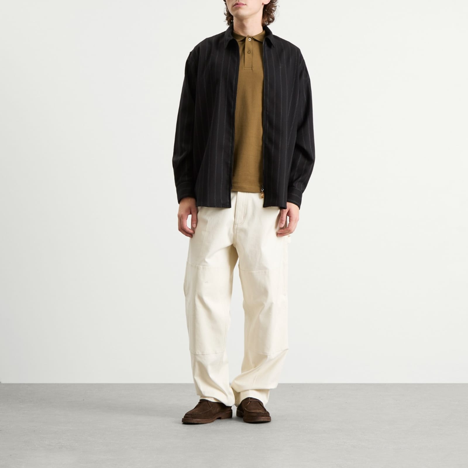 Fred Perry Twin Tipped Polo Shirt - Shdstn/Ecr/Dkpet