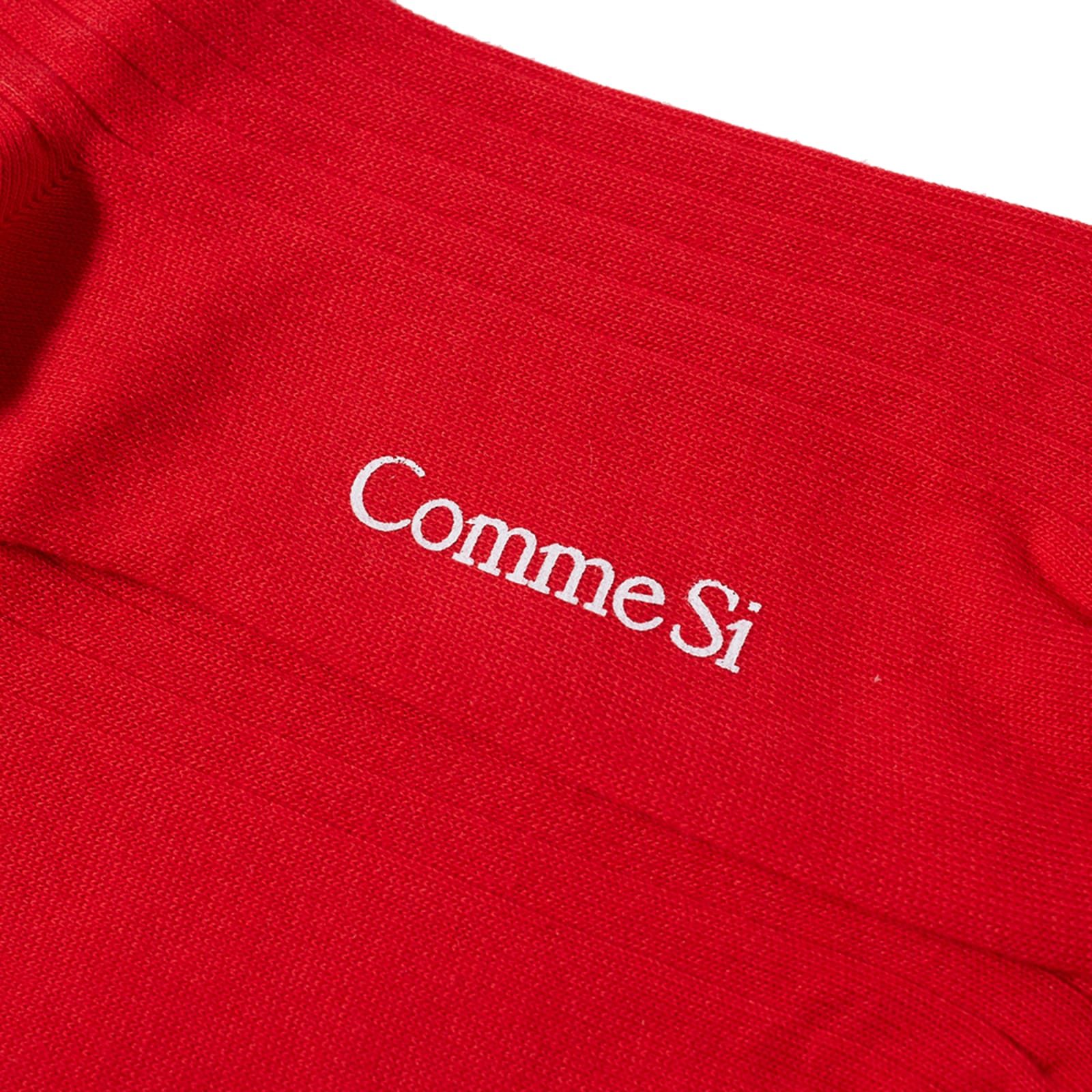 Comme Si Yves Cotton Sock - Scarlet