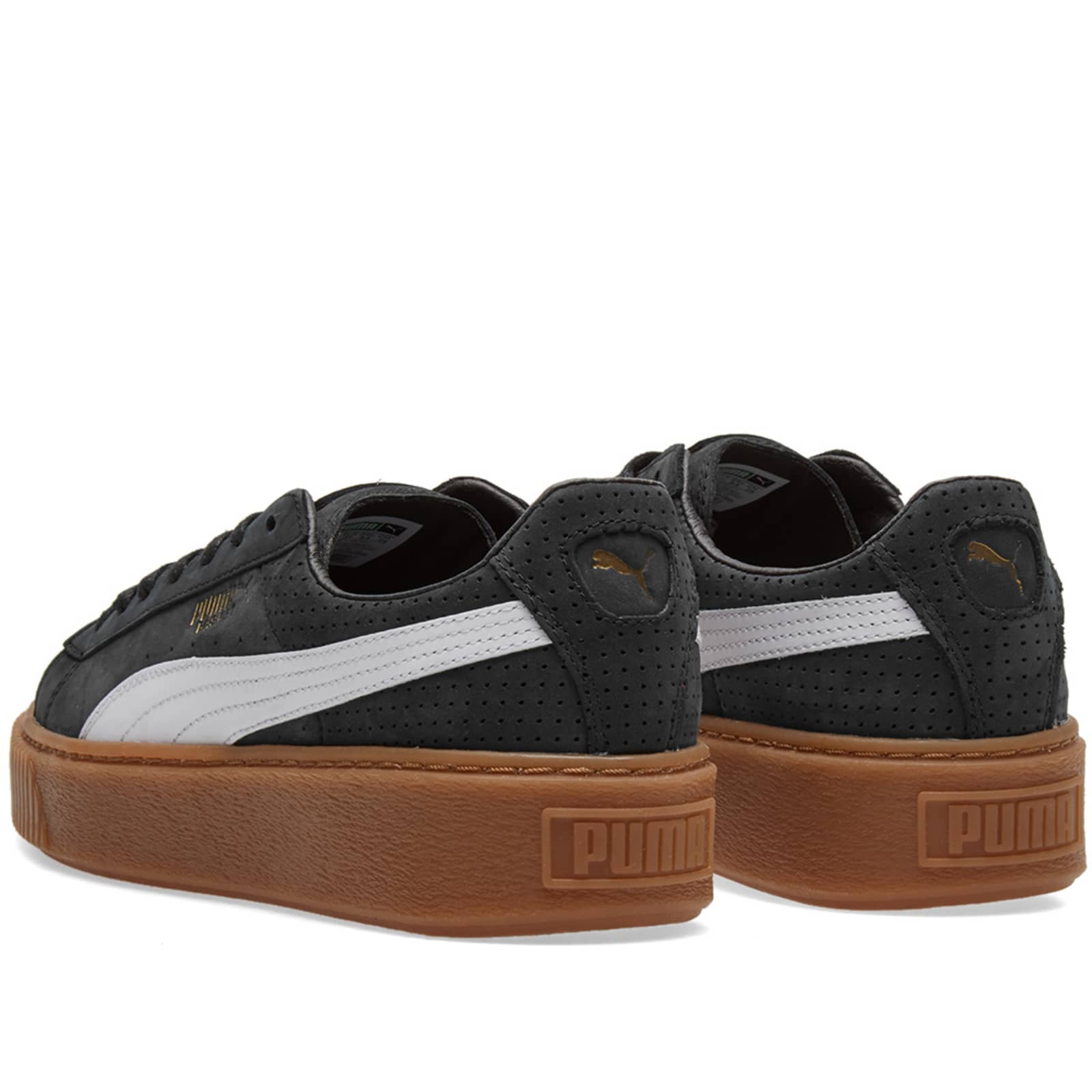 Puma Basket Platform W Puma Black, Puma White & Gum | END. (GB)