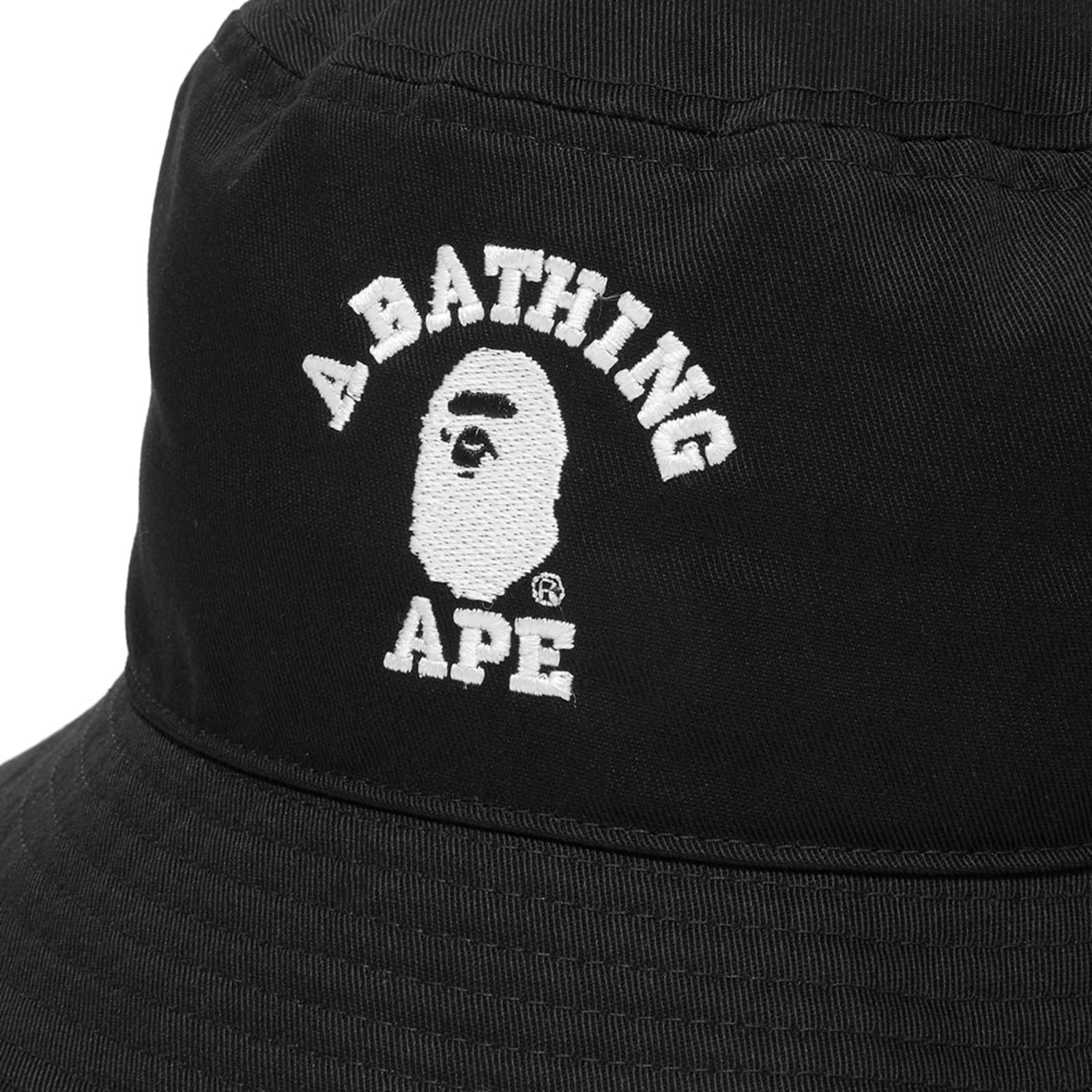 A Bathing Ape College Pocket Bucket Hat Black END.