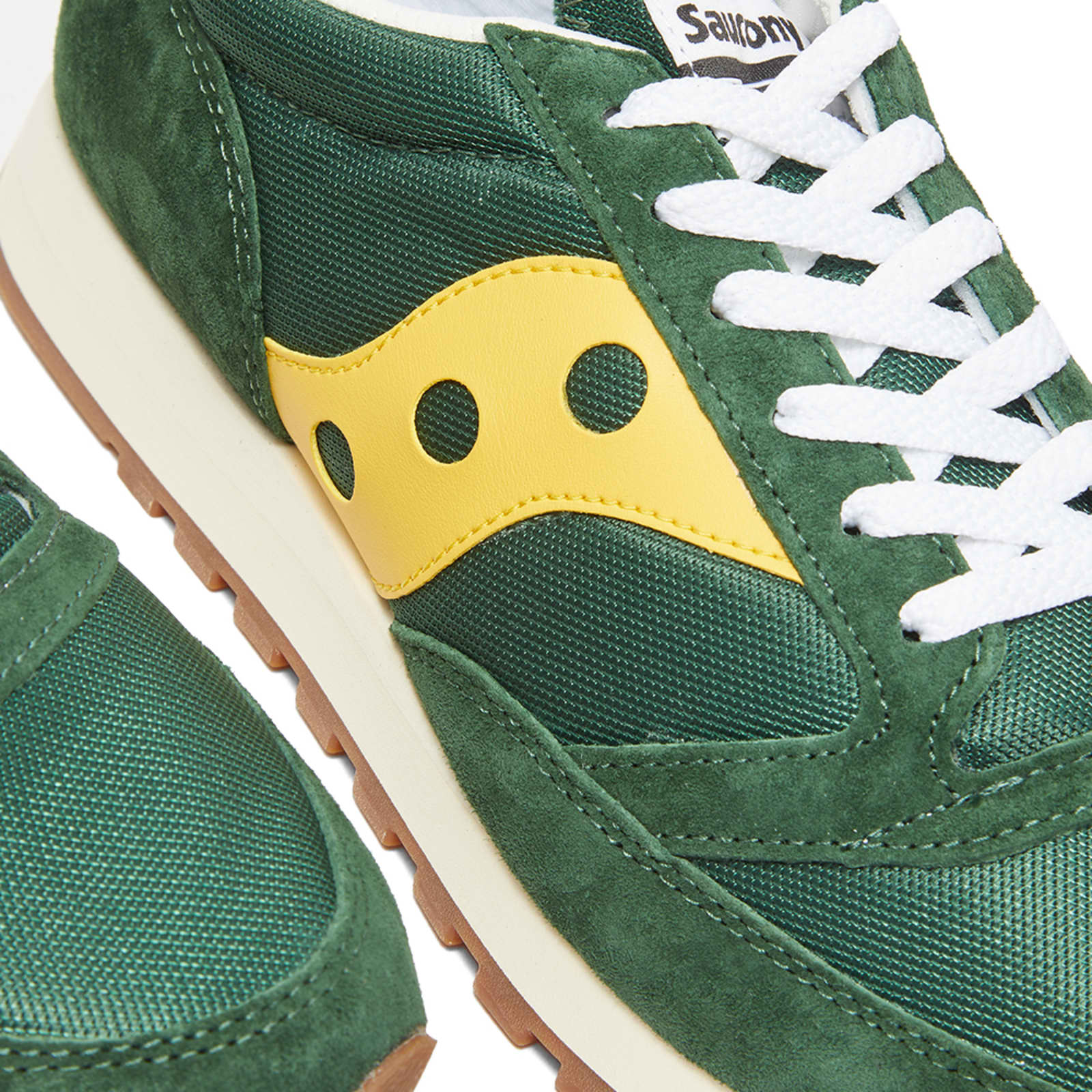 Saucony Jazz 81 Unisex – Sneaker In Pelle E Tessuto, Nero/Verde, Chiusura Stringata, Tacco Piatto