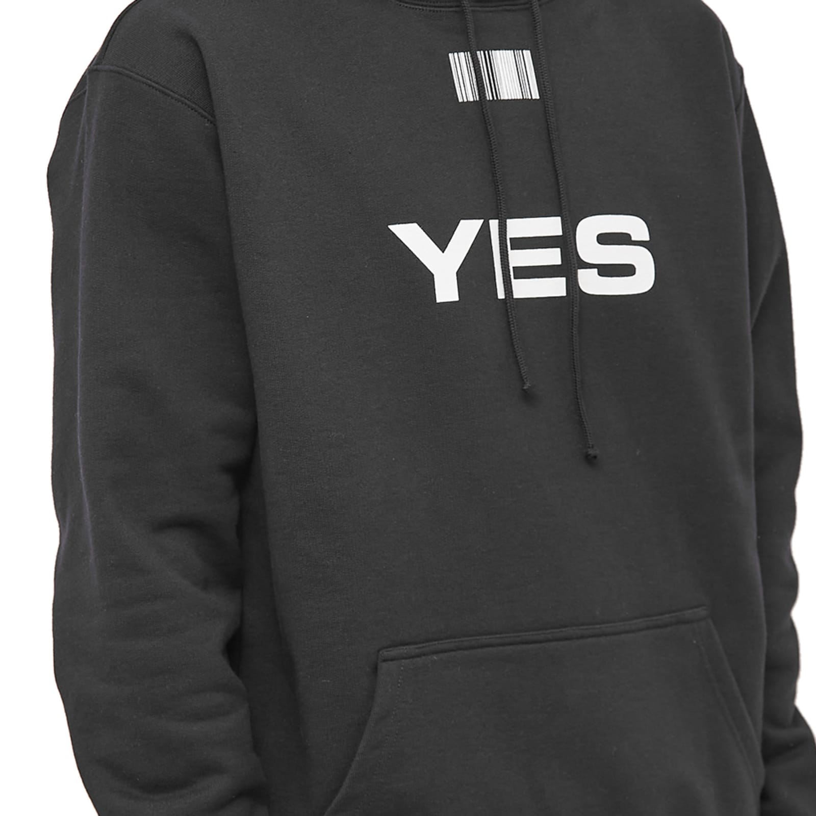 VTMNTS Yes/No Popover Hoodie - Black & White