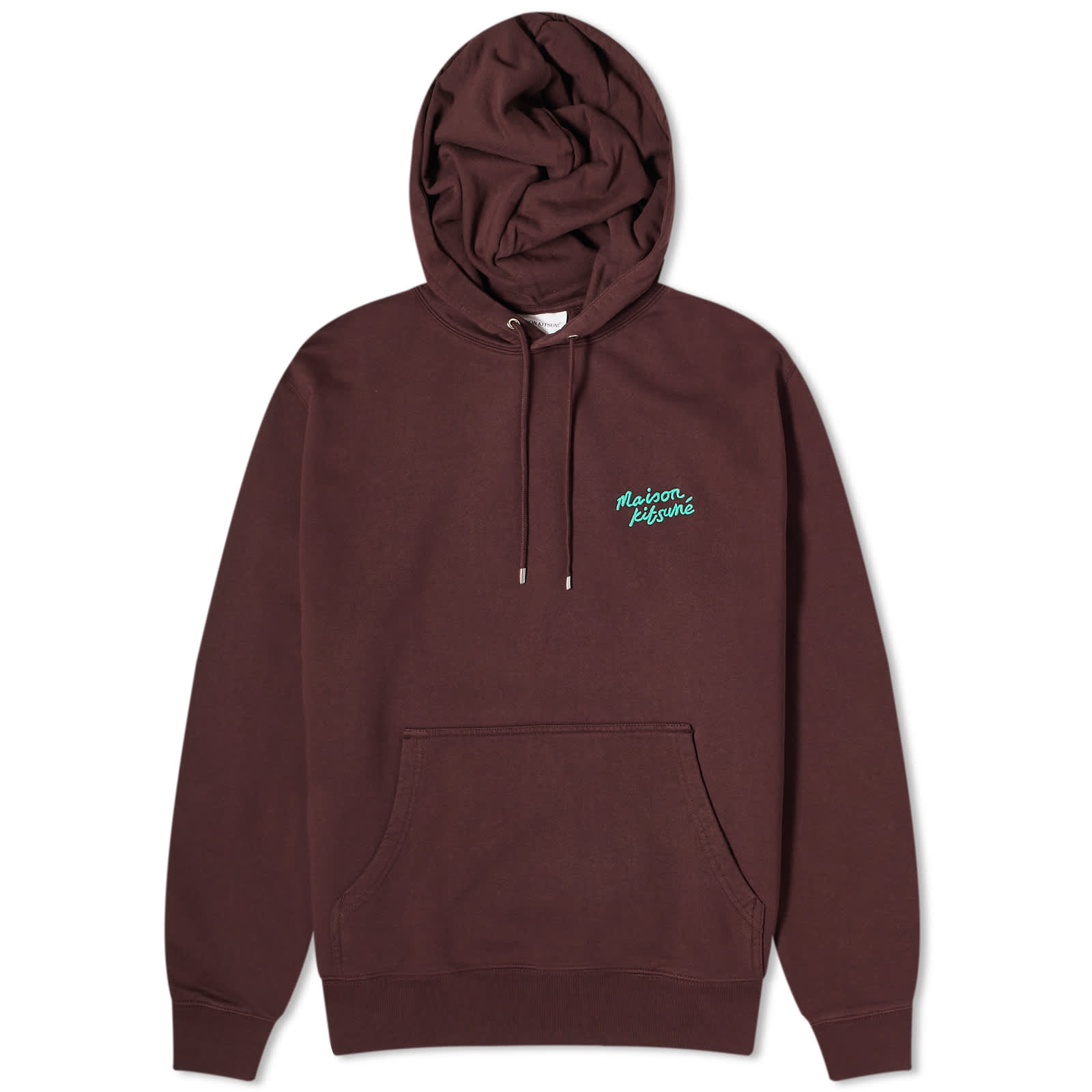 Maison Kitsune Maison Kitsune Handwriting Regular Hoodie - Dark Chocolate