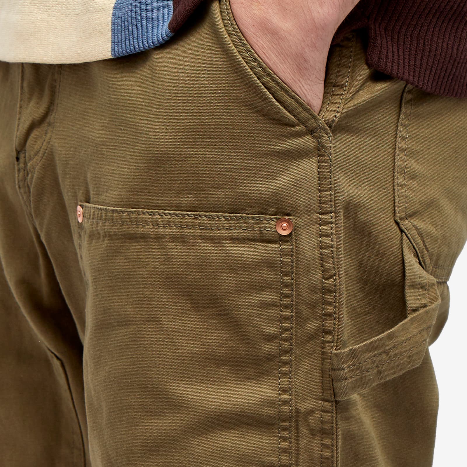 Uniform Bridge Double Knee Work Trousers Sage Green END.