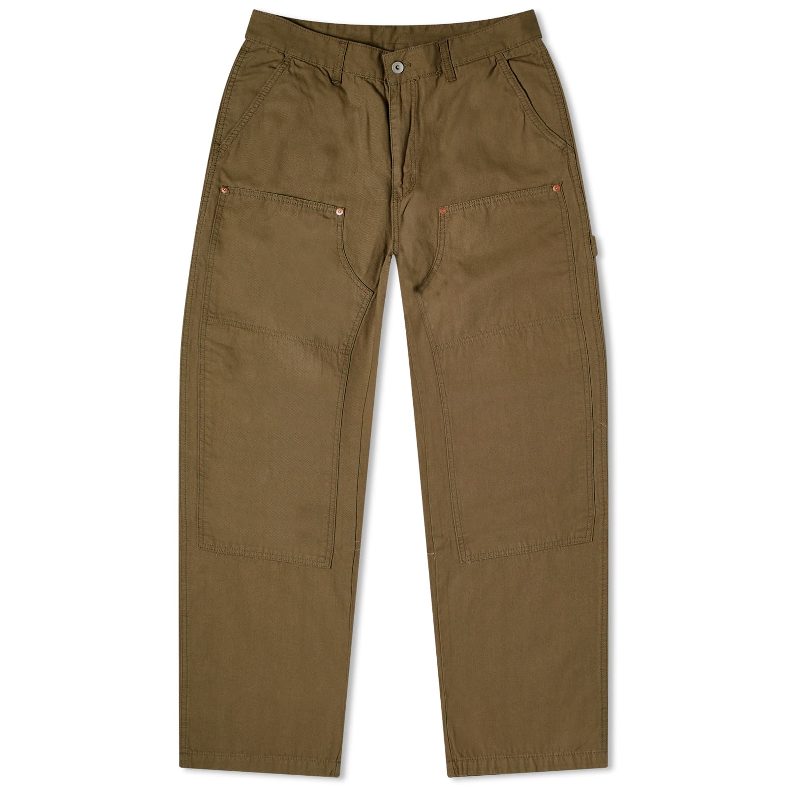 Uniform Bridge Double Knee Work Trousers Sage Green END.