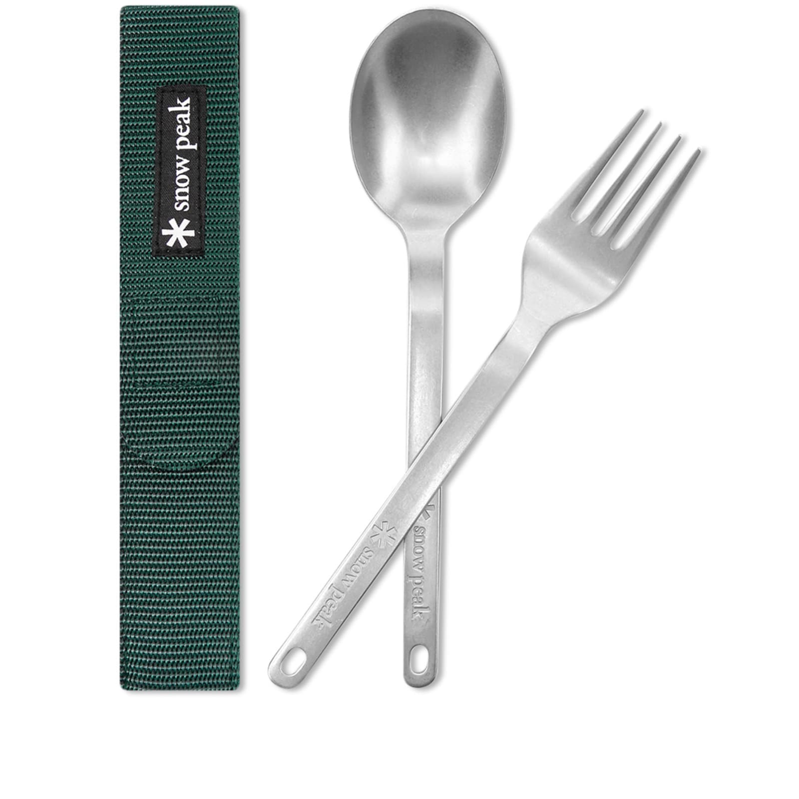 Snow Peak Fork & Spoon Set Green END. (AU)