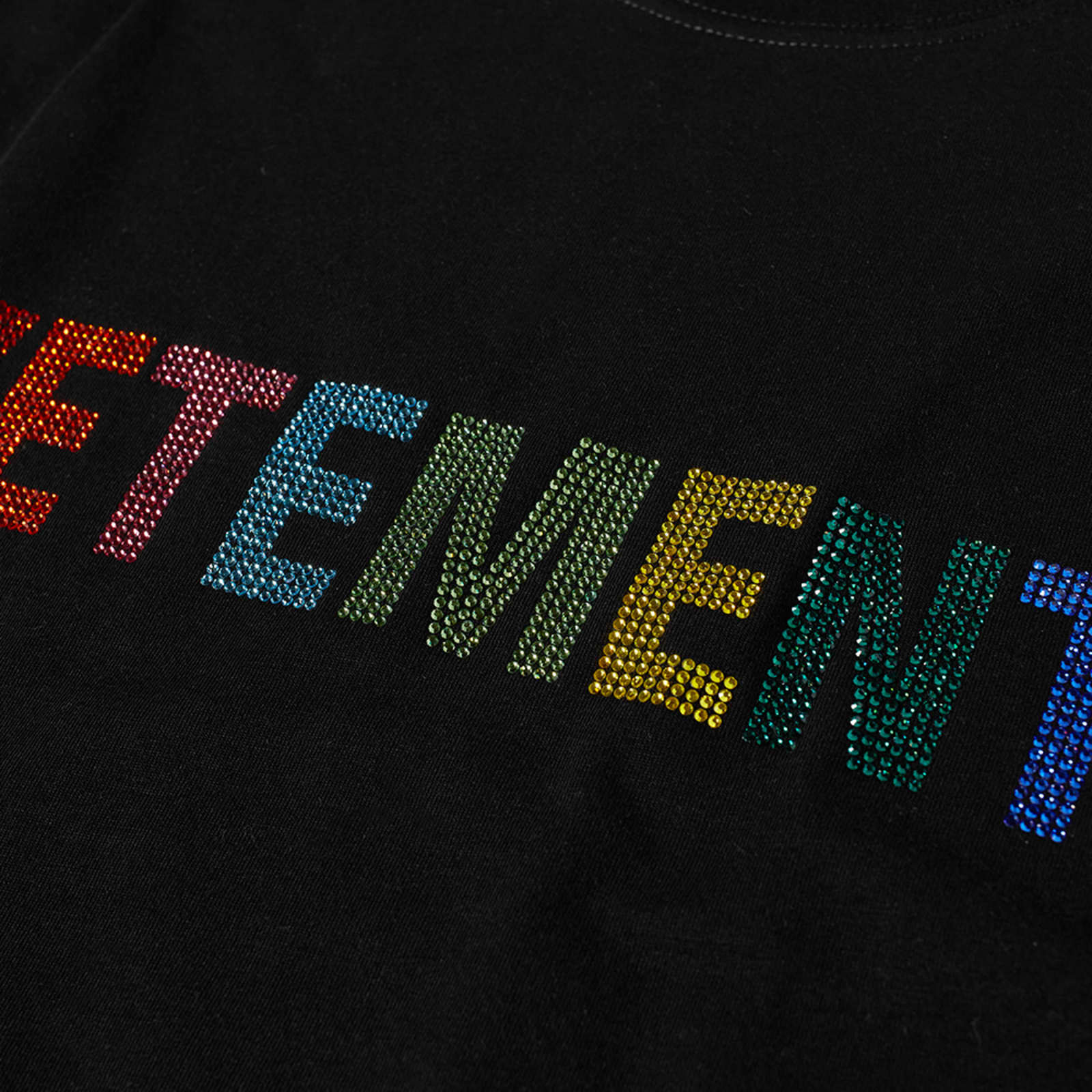 VETEMENTS Crystal Logo TShirt Black END. (AT)