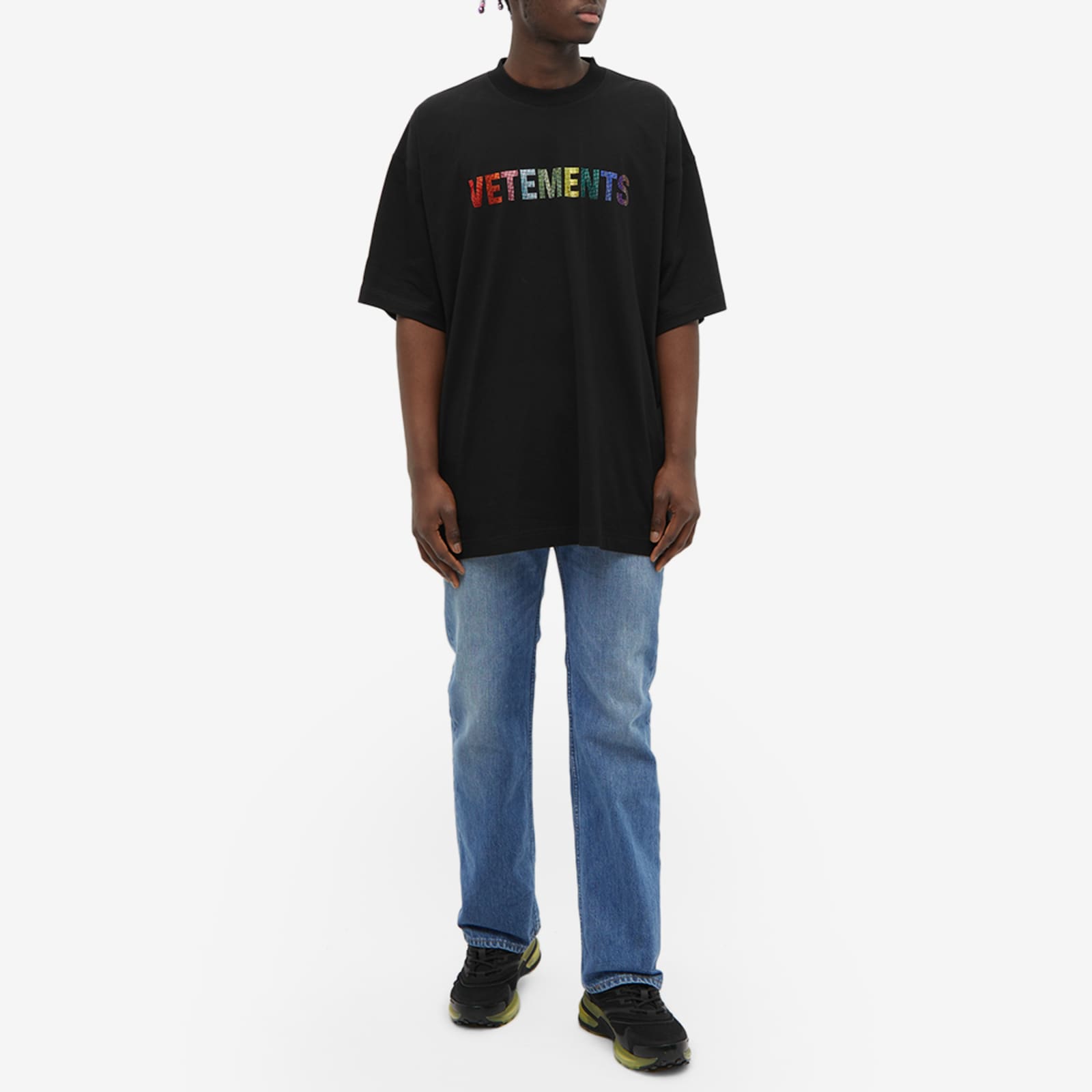 VETEMENTS Crystal Logo TShirt Black END. (AT)