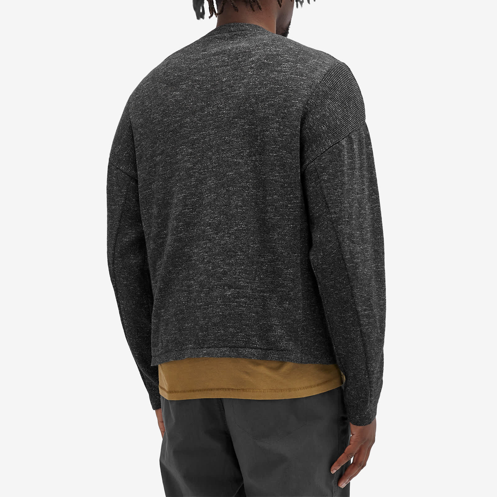 Folk Lightweight Rib Crew Sweater - Soft Black