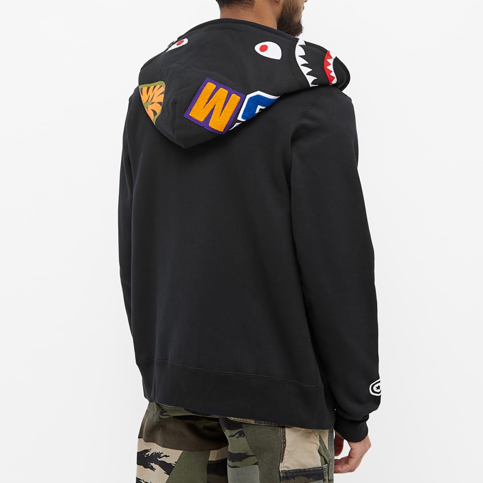 A Bathing Ape Shark Full Zip Hoodie - Black