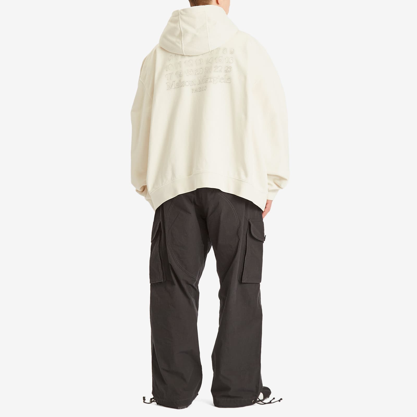 Maison Margiela Numbers Jersey Hoodie - Ecru