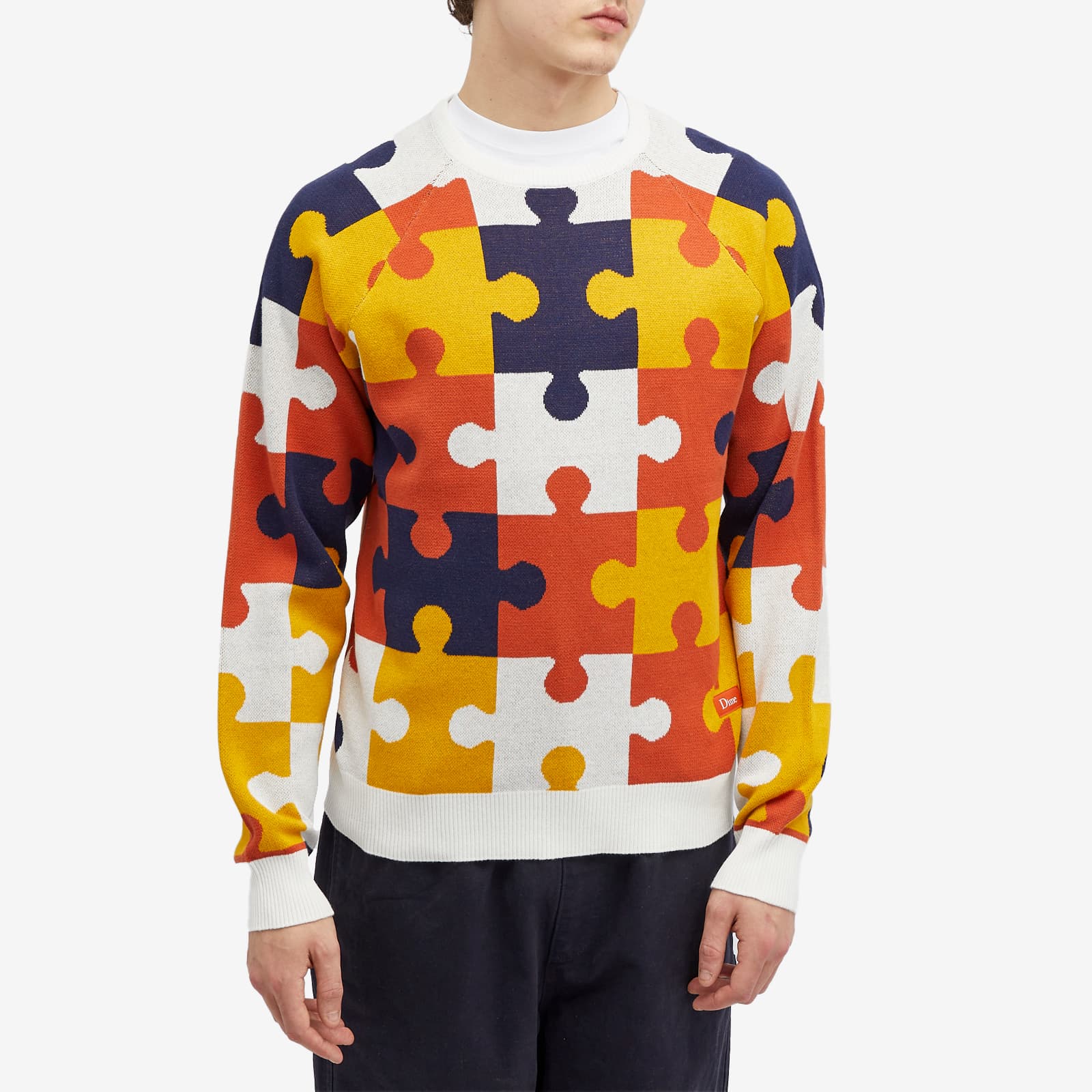 Dime Camo Puzzle Jumper - Orange