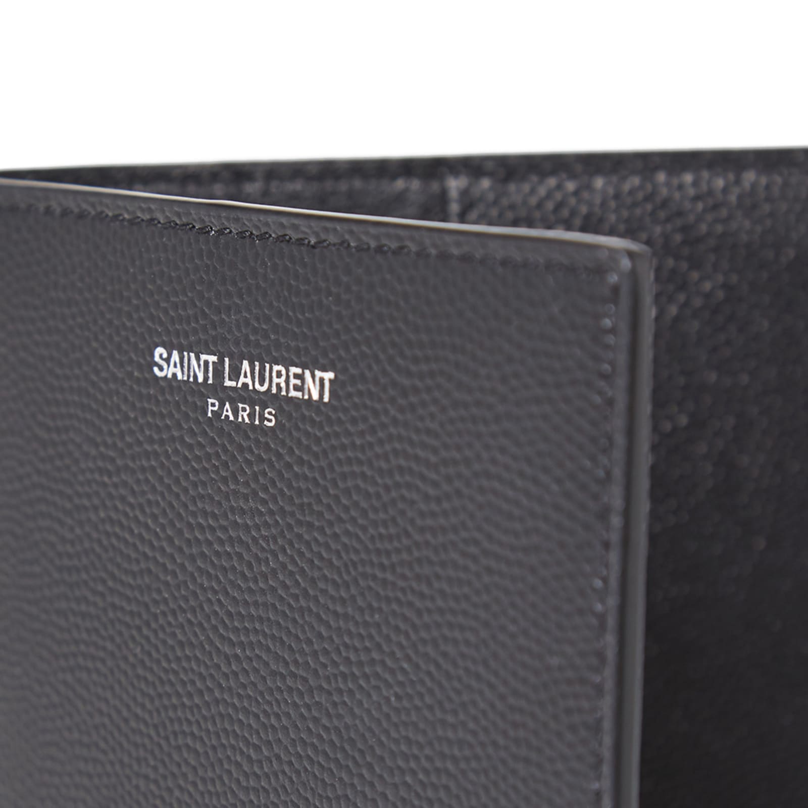 Saint Laurent Grain Leather Passport Holder Black END. (US)