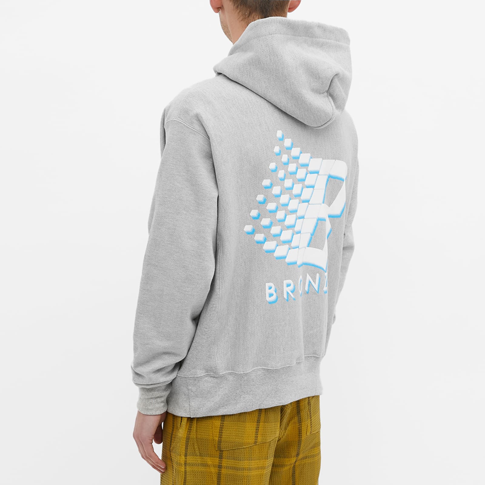 Bronze 56k B Logo Hoodie Heather Grey END. (UK)