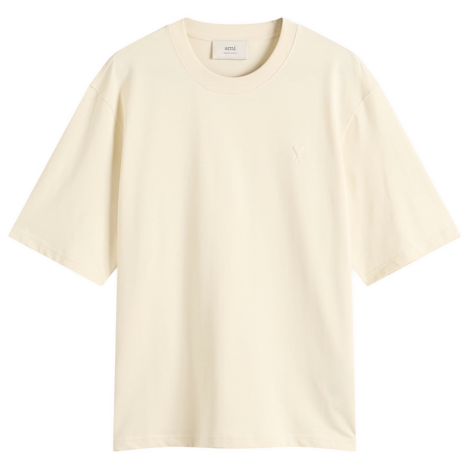 AMI Paris Thick Jersey Tshirt ADC - Ivoire