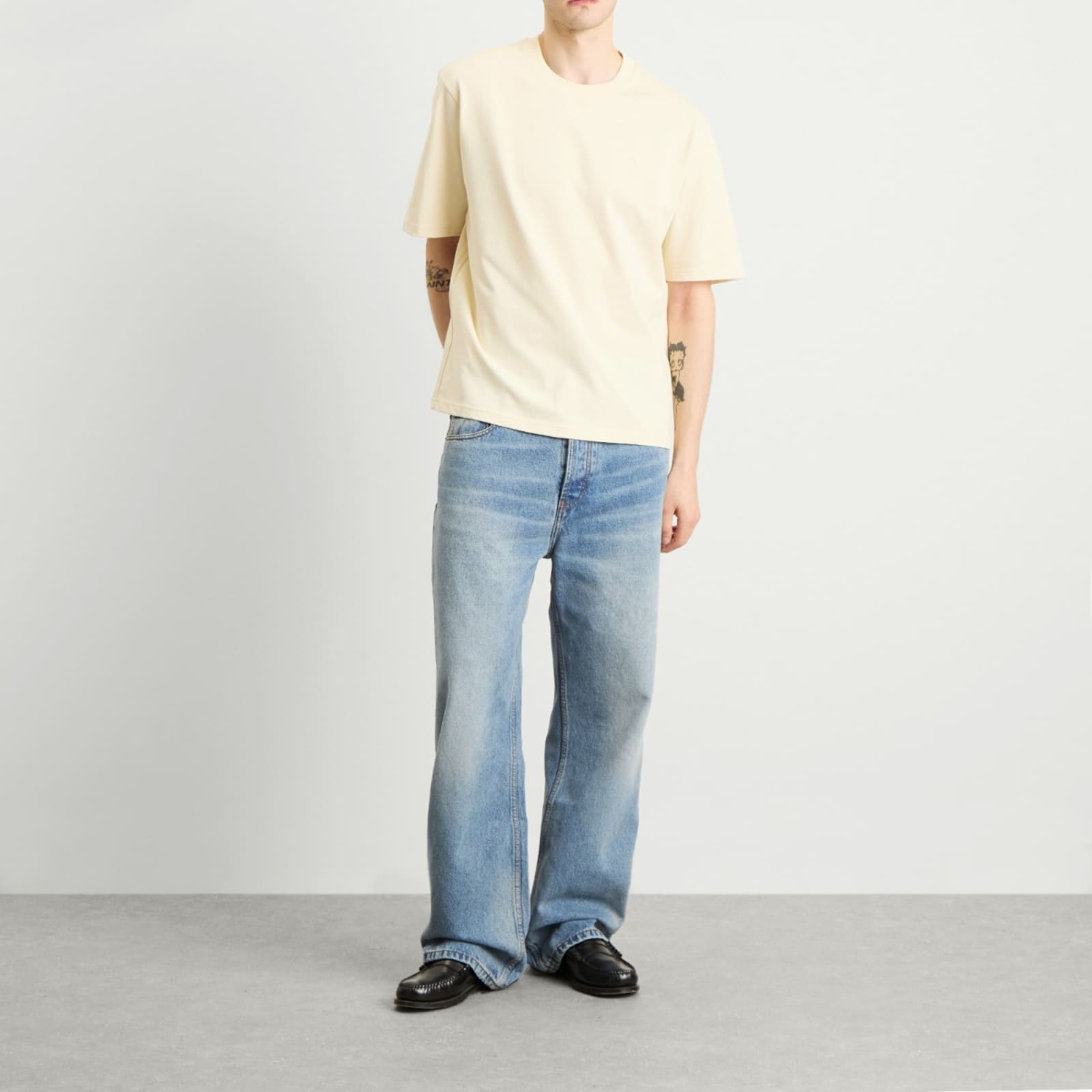 AMI Paris Thick Jersey Tshirt ADC - Ivoire