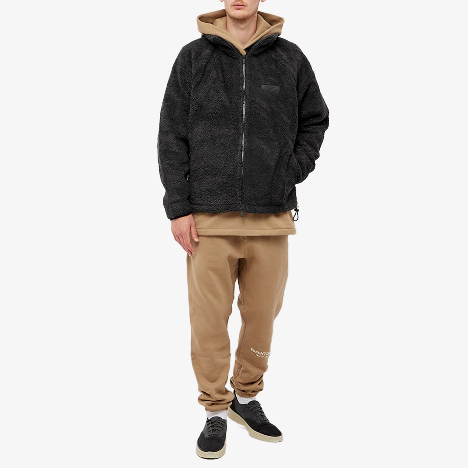 Fear of God ESSENTIALS Polar Fleece Zip Jacket - Iron