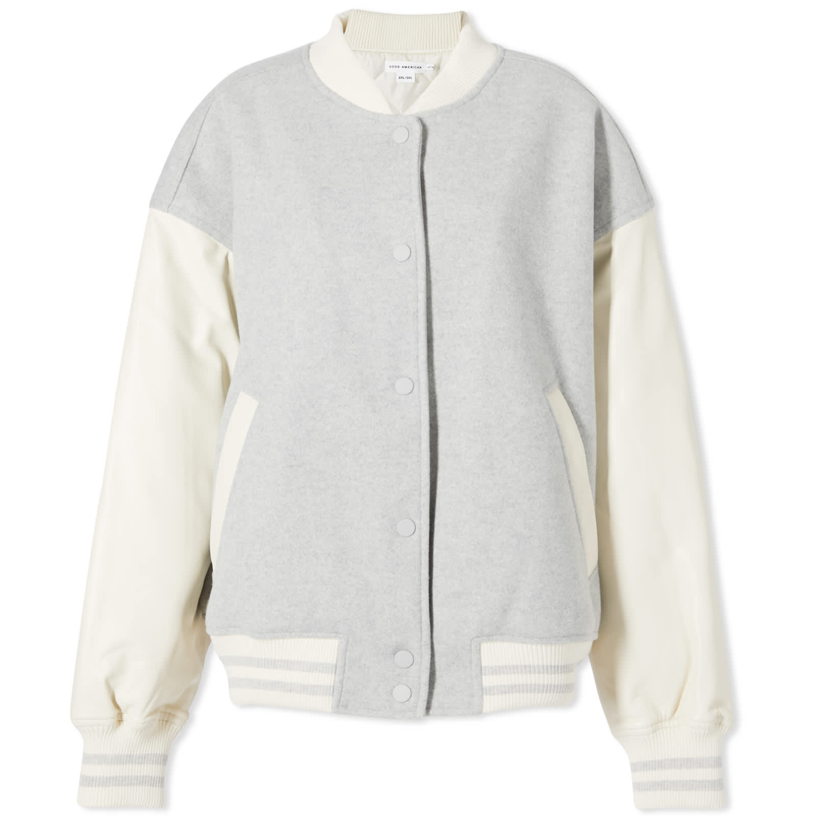 Good American Varsity Bomber Jacket Grey END. (AU)