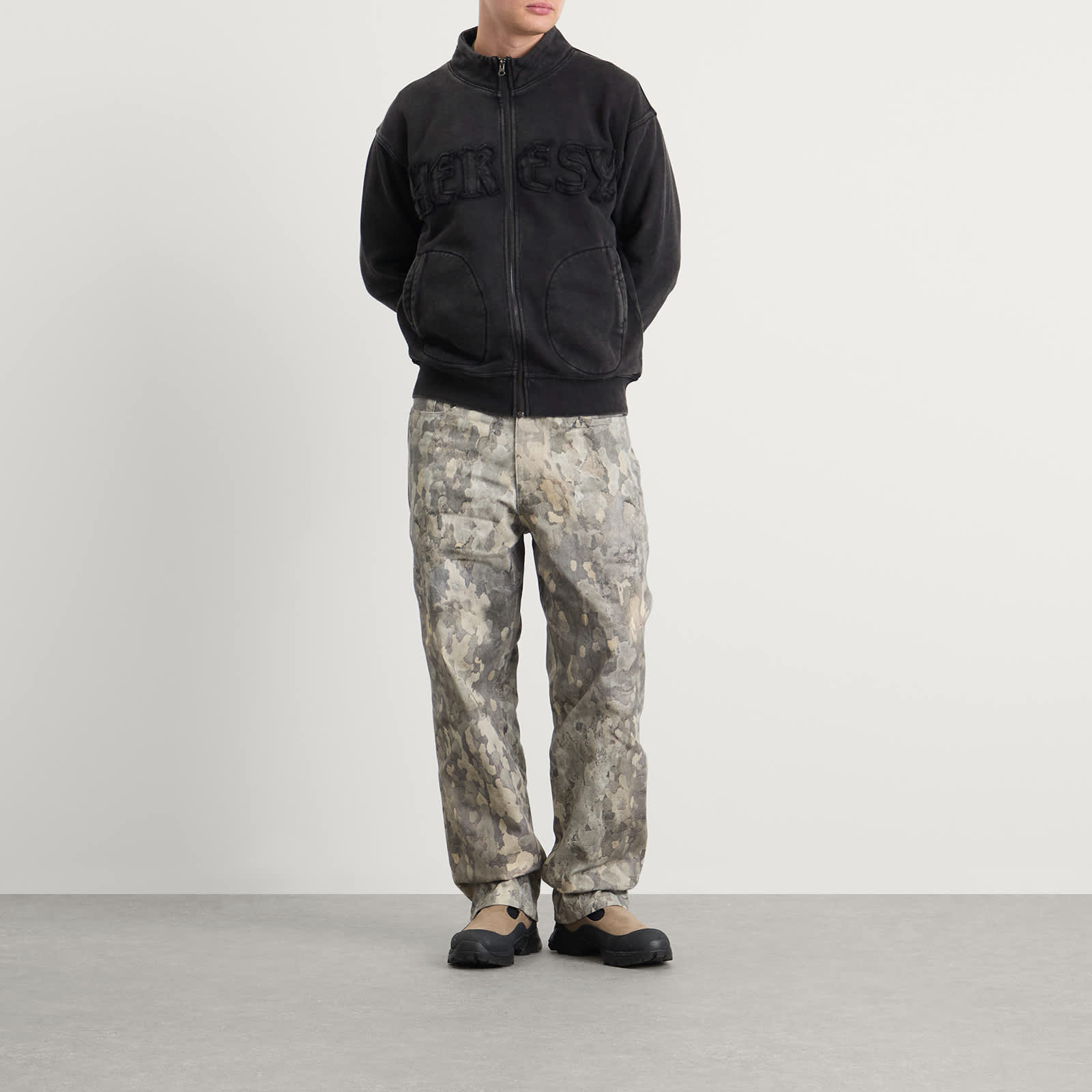 Heresy Dust Zip Sweatshirt - Ash