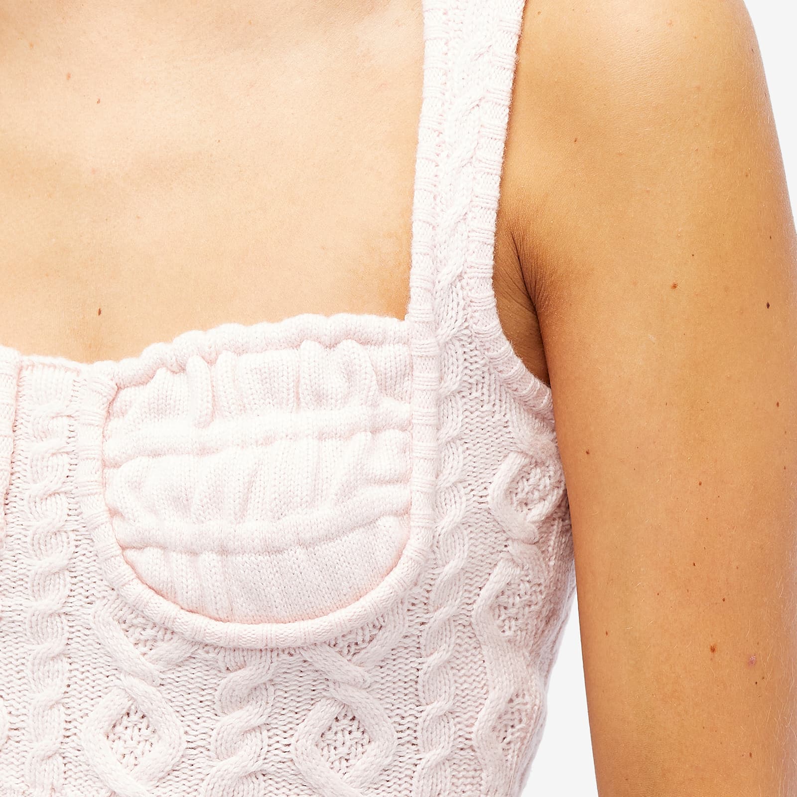 Danielle Guizio Gemma Knit Top Baby Pink END. (US)