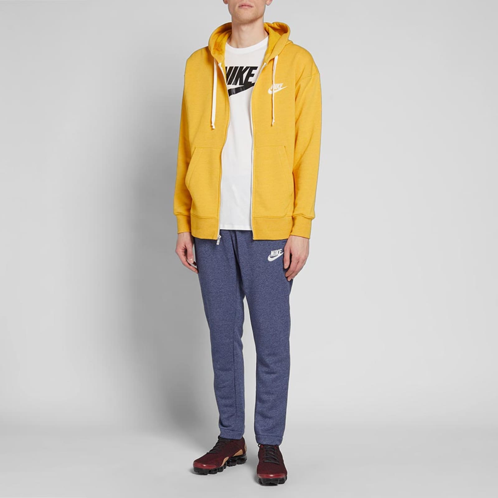 Nike Heritage Zip Hoody - Yellow Ochre, Heather & Sail