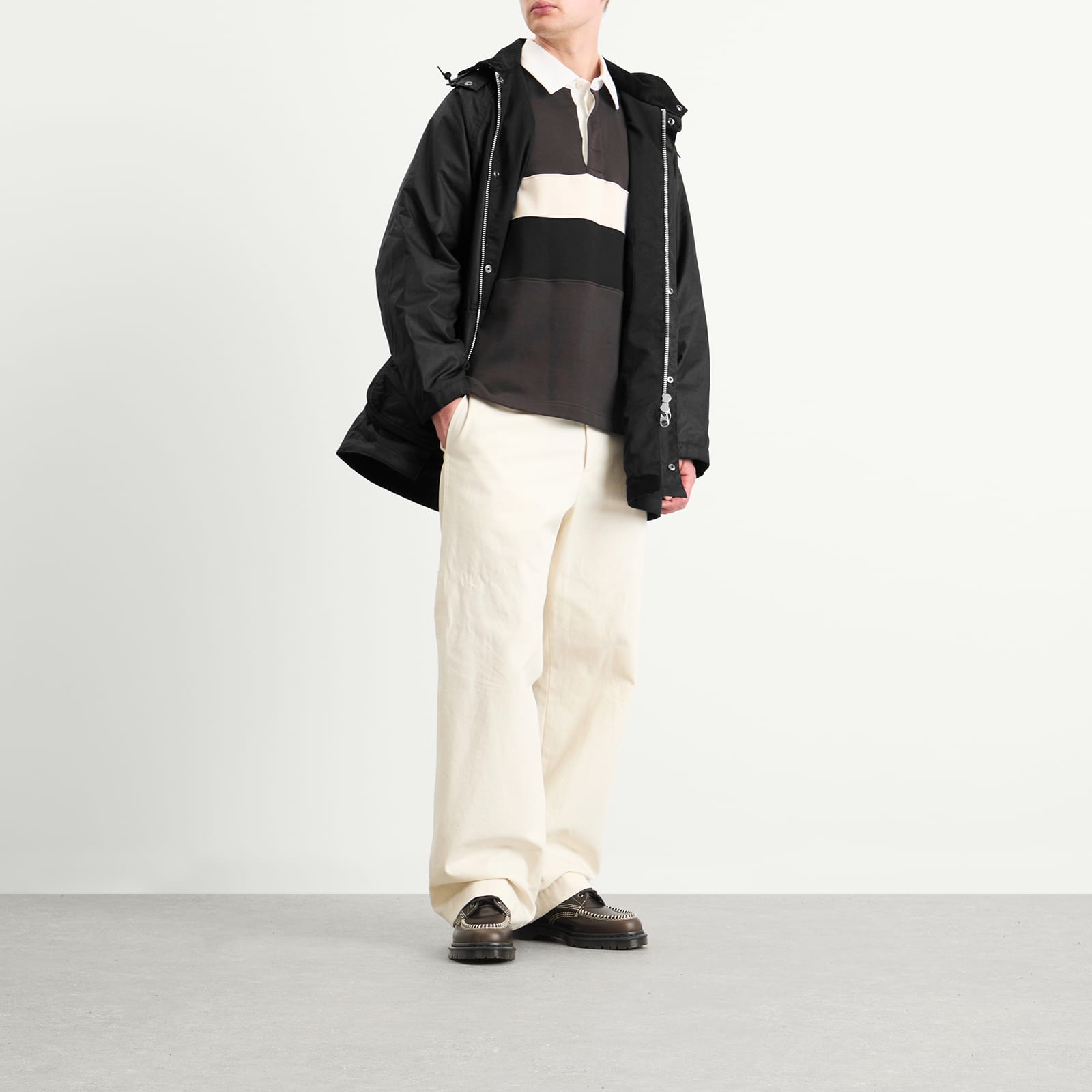 Barbour x Margaret Howell Stand Collar Wax Parka