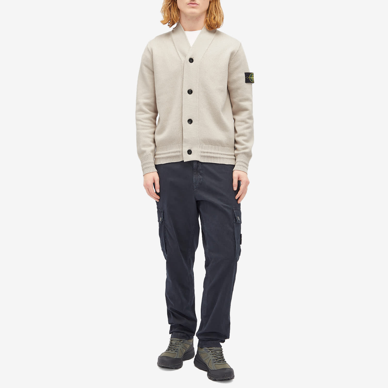 Stone Island Winter Cotton Cardigan - Plaster