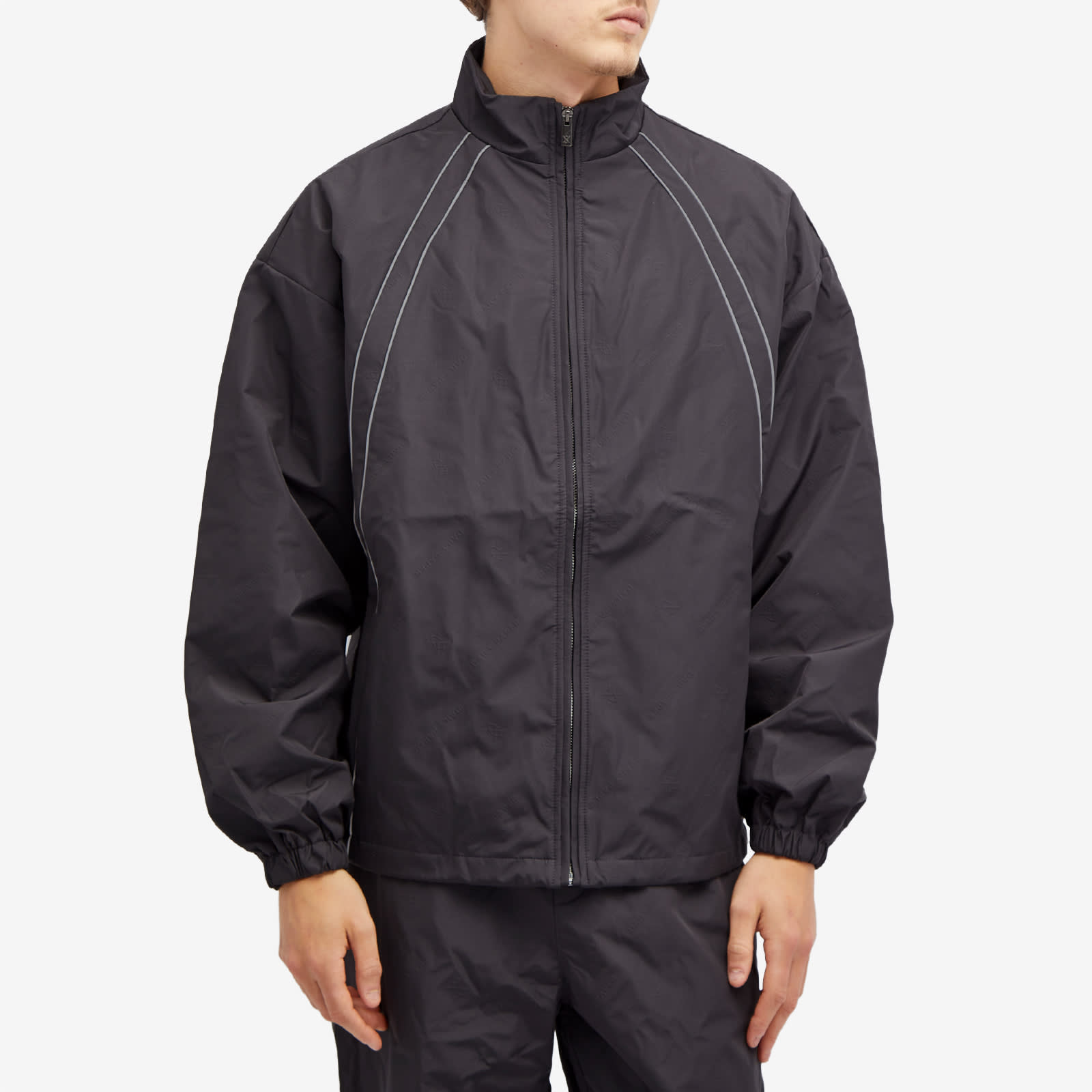 Daily Paper Taye Logo Track Jacket Obsidian Black END. (US)
